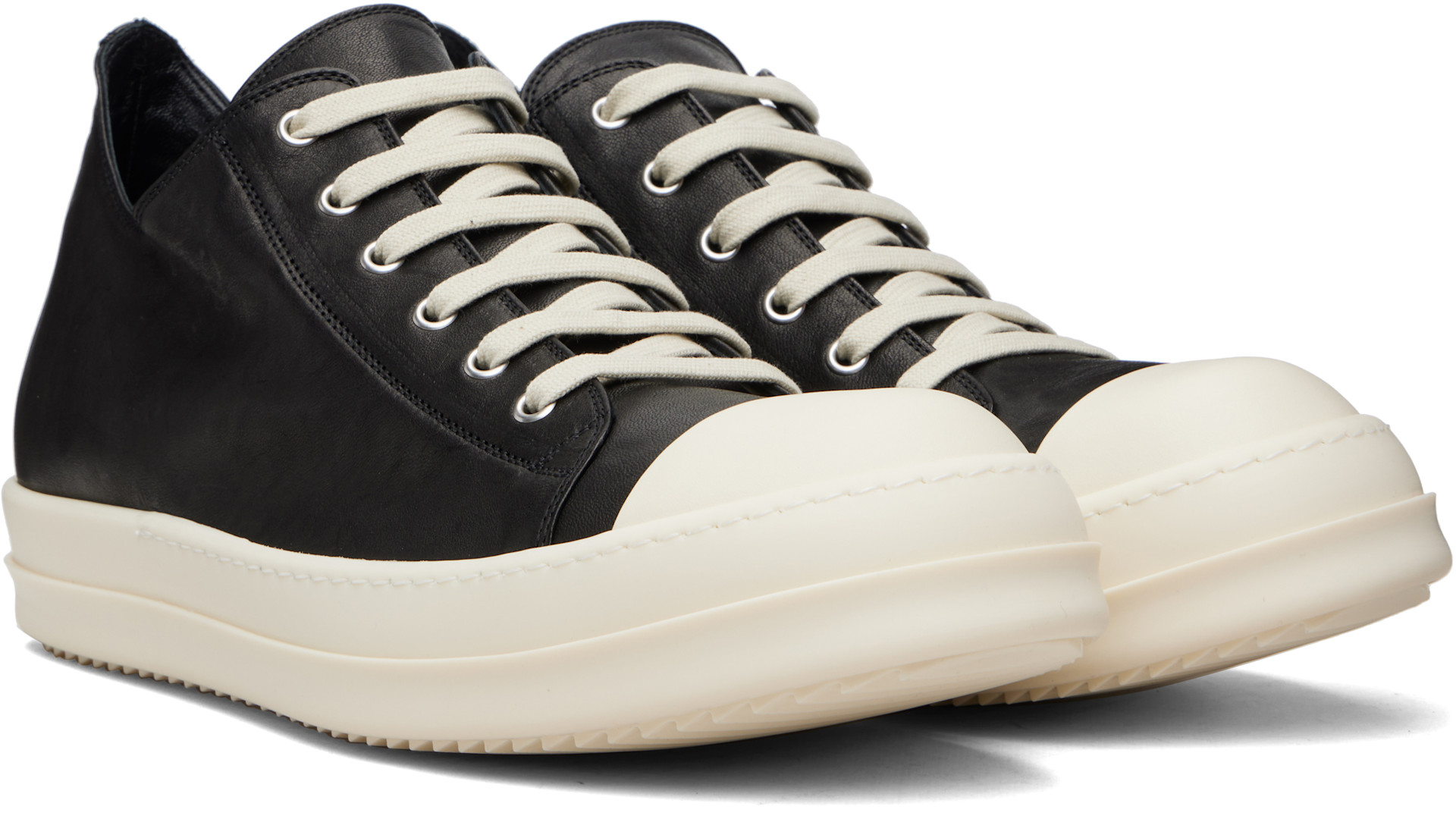 Rick Owens: Black Temple Low Sneaks Sneakers | SSENSE