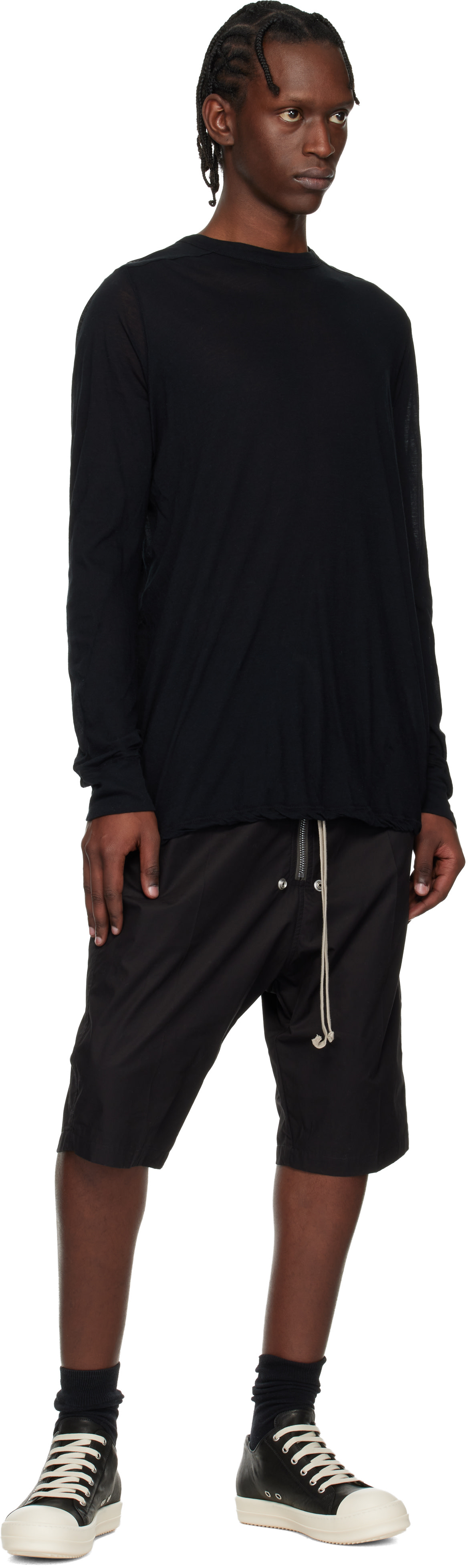 Rick Owens - Baskets basses noires - Temple