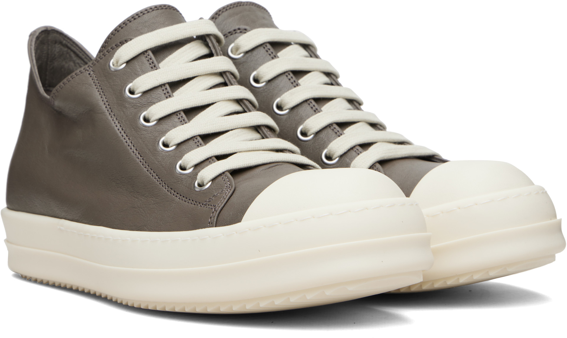 Rick Owens - Baskets basses grises - Temple