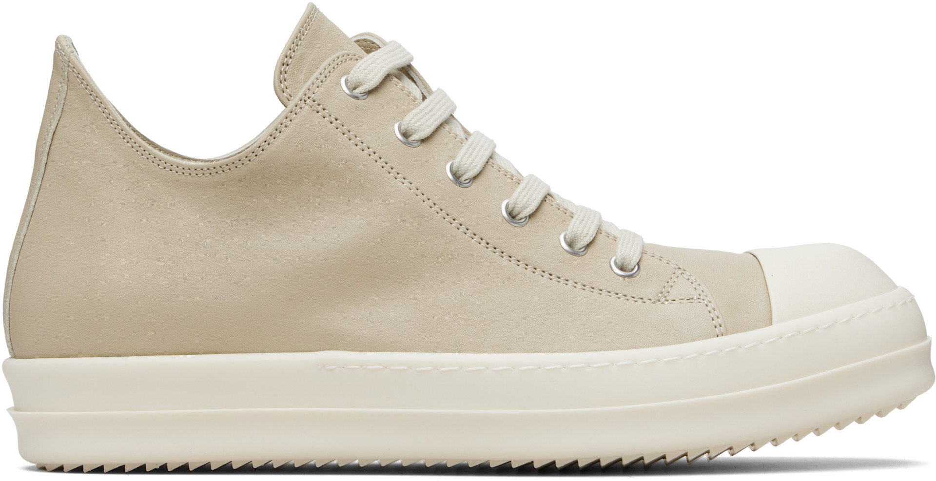 Rick Owens - Baskets basses blanc cassé - Temple