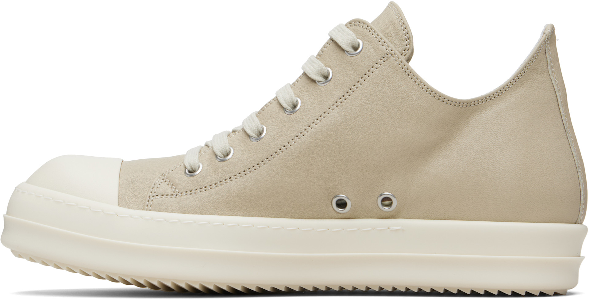 Rick Owens - Baskets basses blanc cassé - Temple
