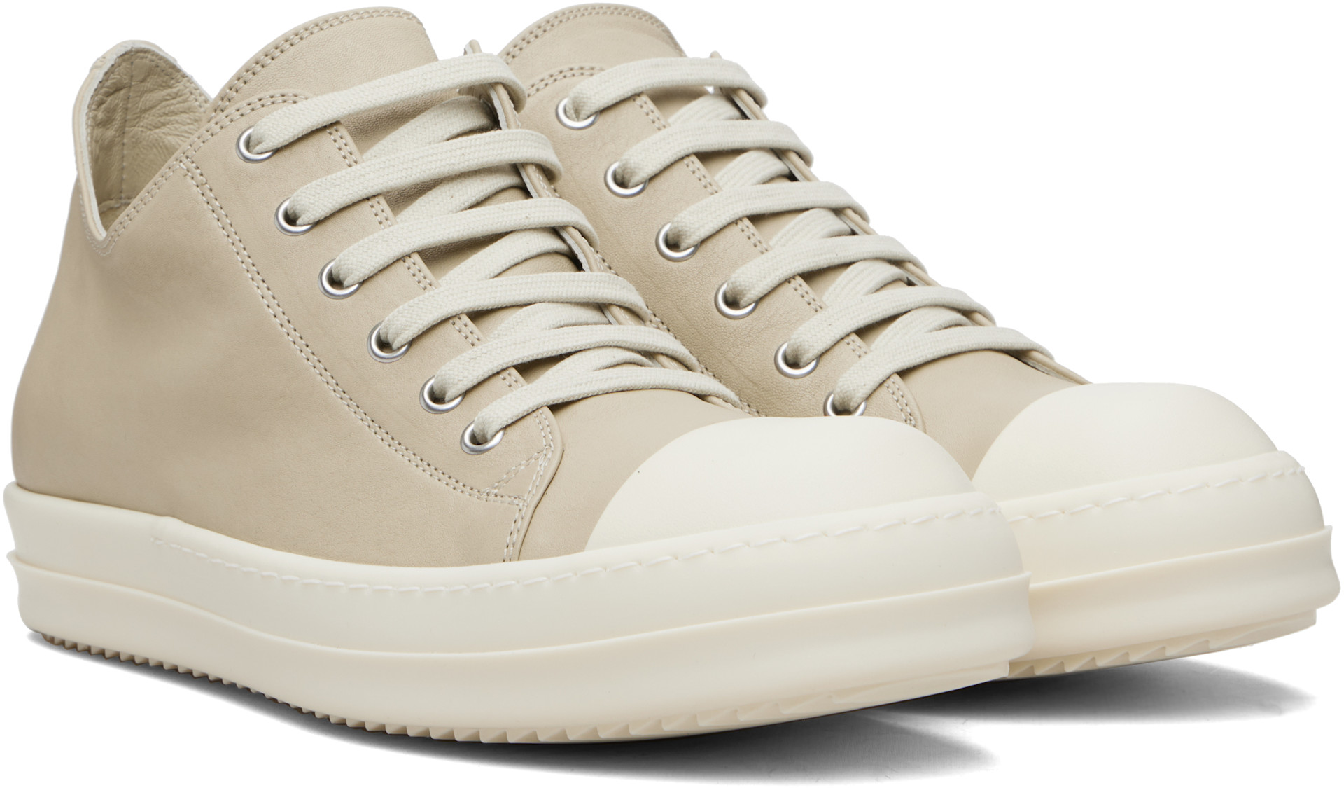 Rick Owens - Baskets basses blanc cassé - Temple