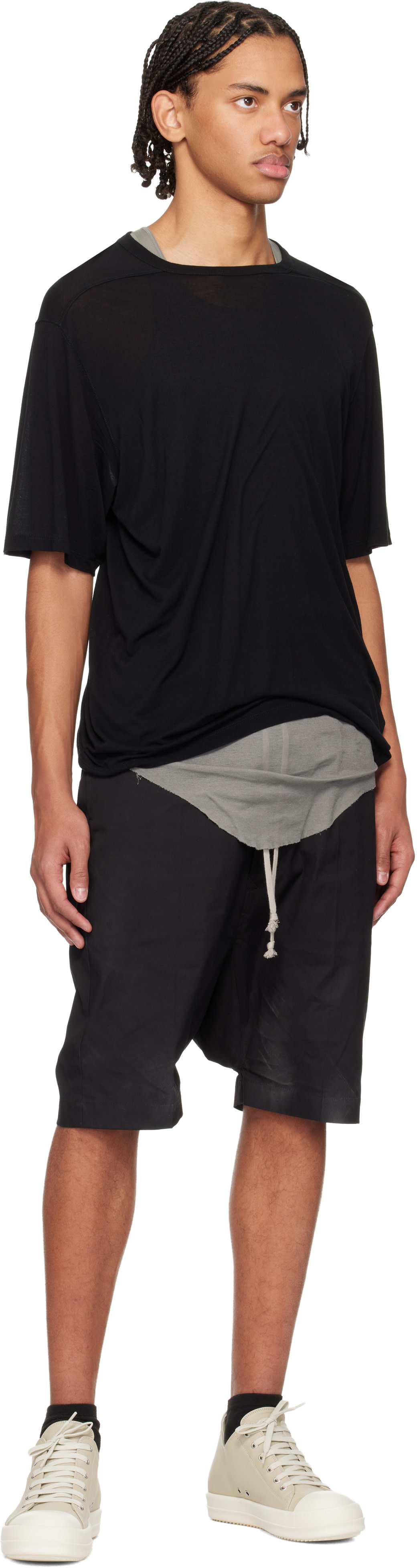 Rick Owens - Baskets basses blanc cassé - Temple