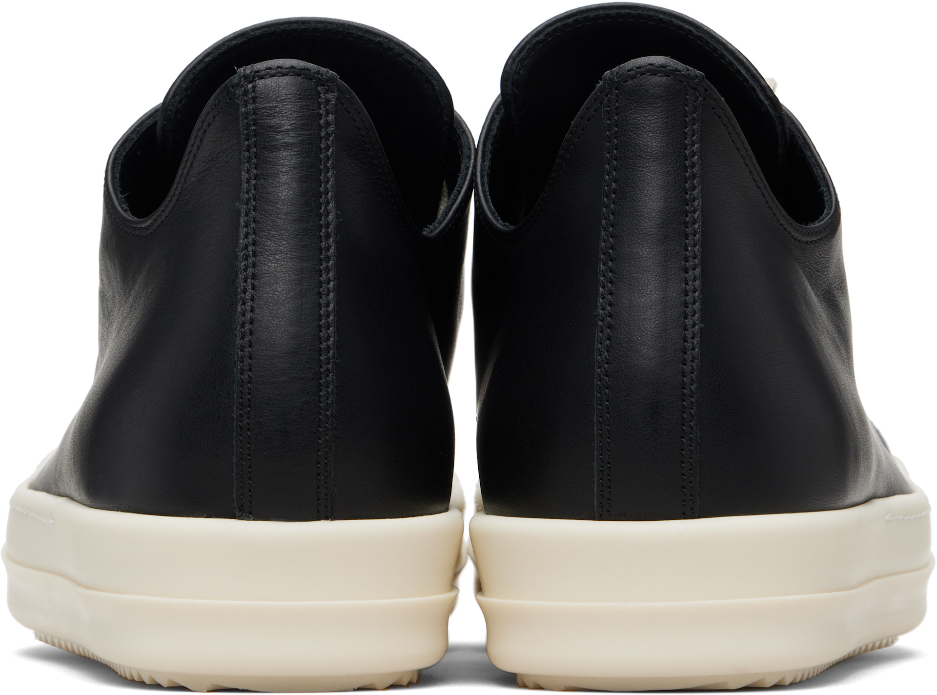 Rick Owens 「Mainline Low Sneakers」 ブラックレザー クリームソール RICK OWENS (リックオウエンス) メンズ スニーカー EXTREME LOW SNEAKS