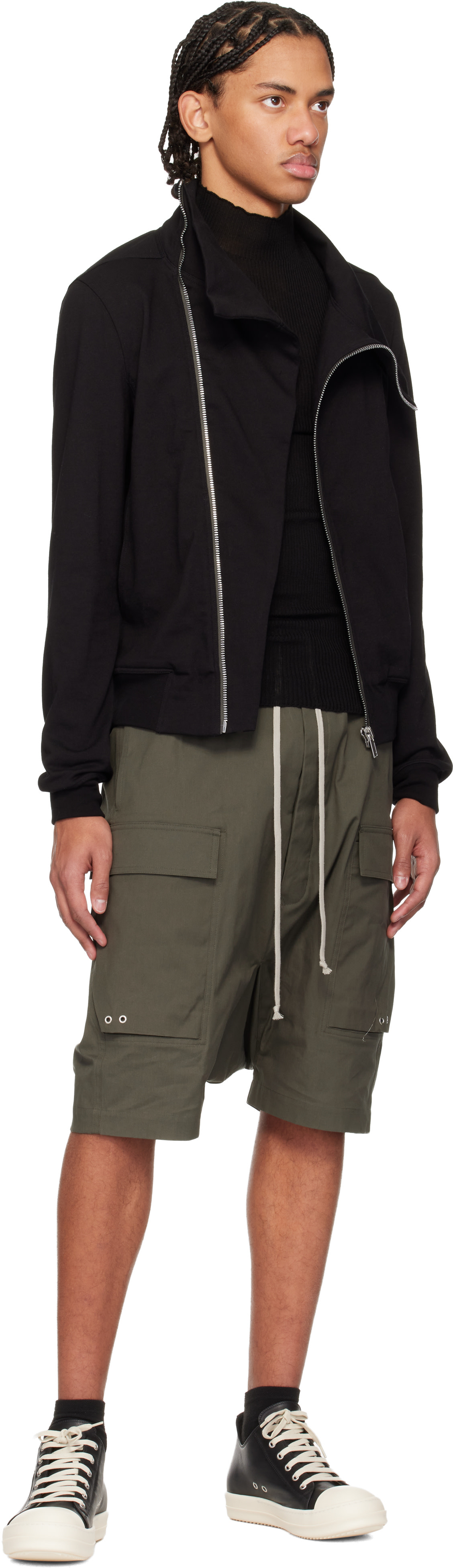 Rick Owens: ブラック Temple Low Sneaks スニーカー | SSENSE 日本
