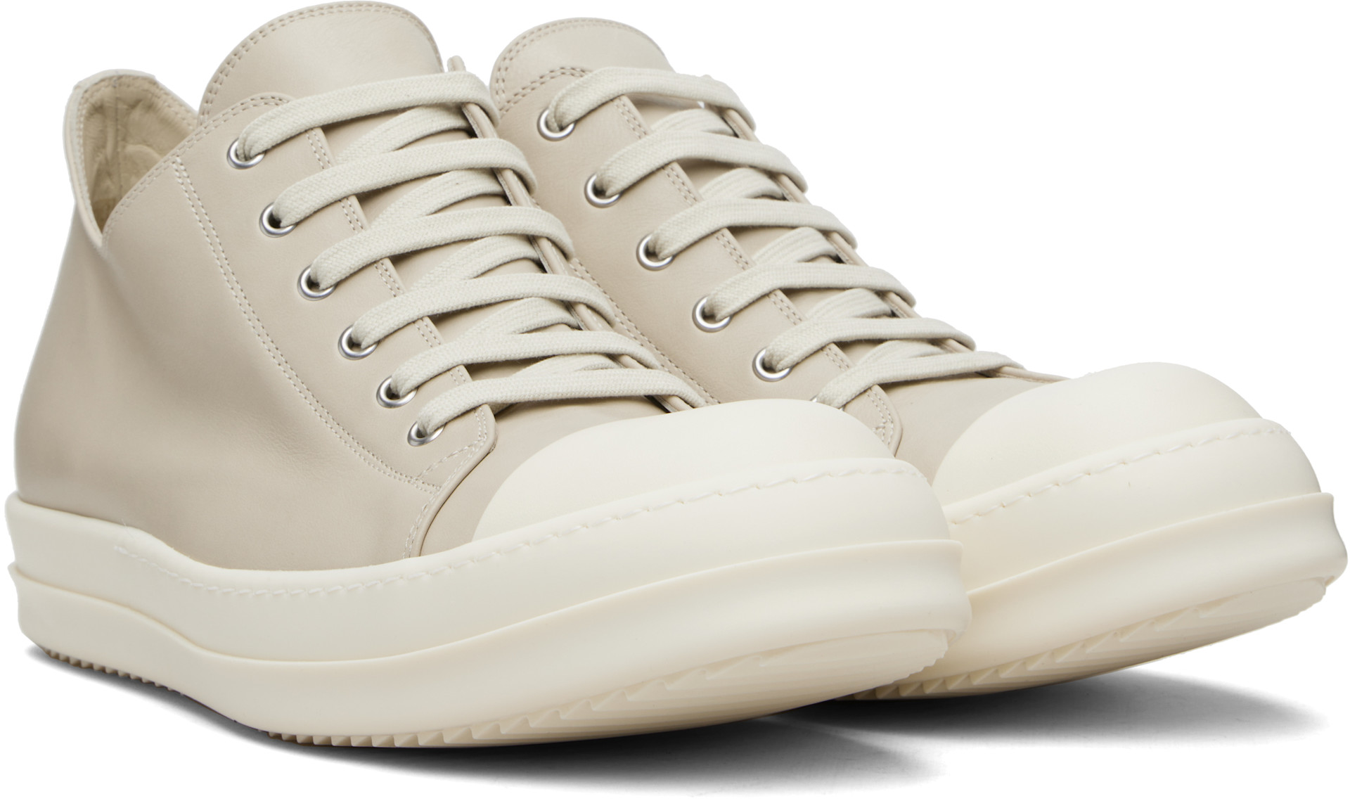 Rick Owens: オフホワイト Temple Low Sneaks スニーカー | SSENSE 日本