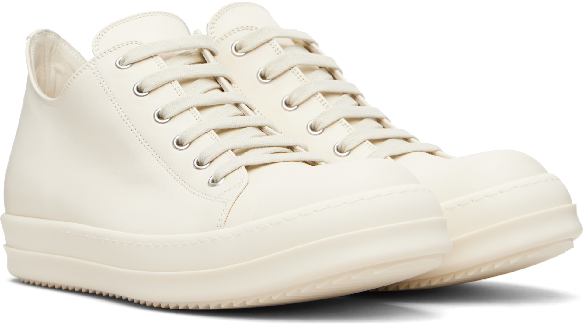 Rick Owens - Baskets basses blanc cassé - Temple
