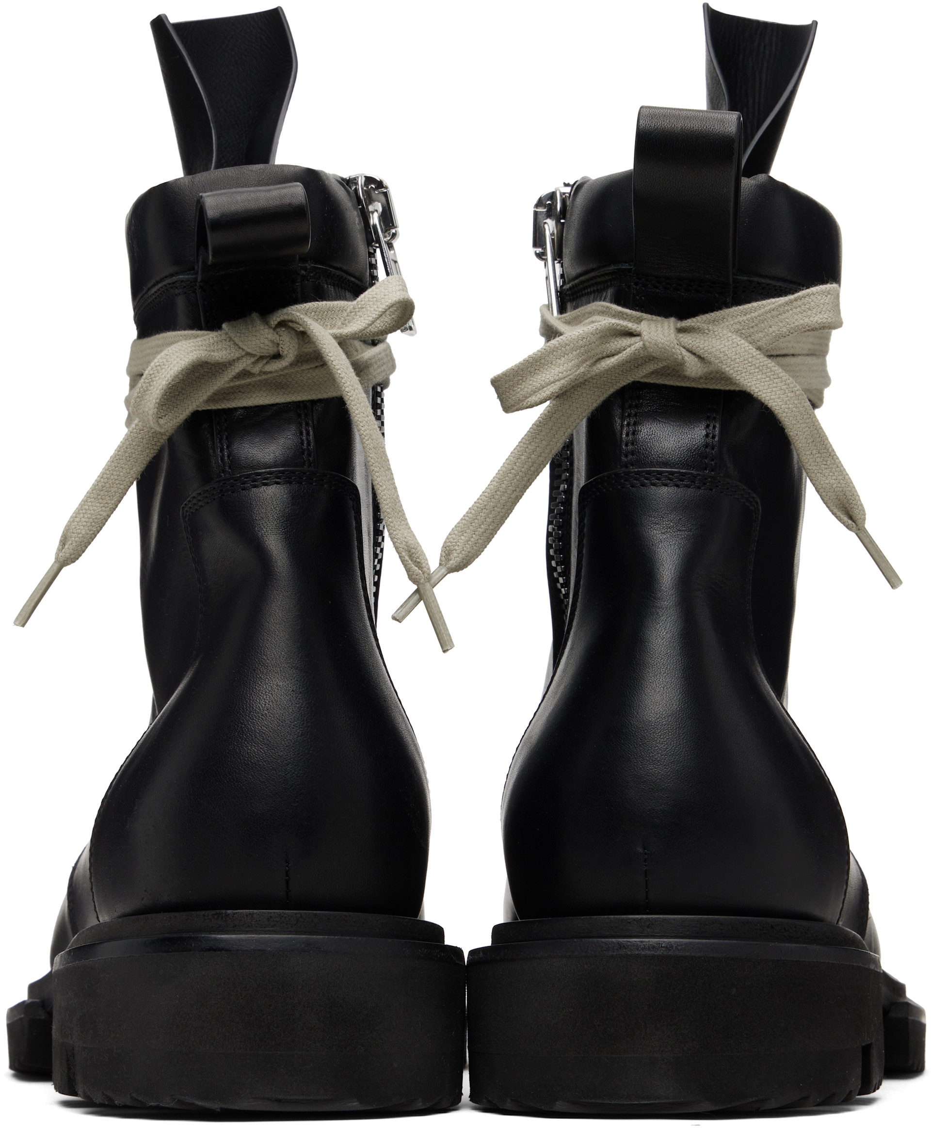 Rick Owens: Black Temple Low Army Gabe Boots | SSENSE Canada