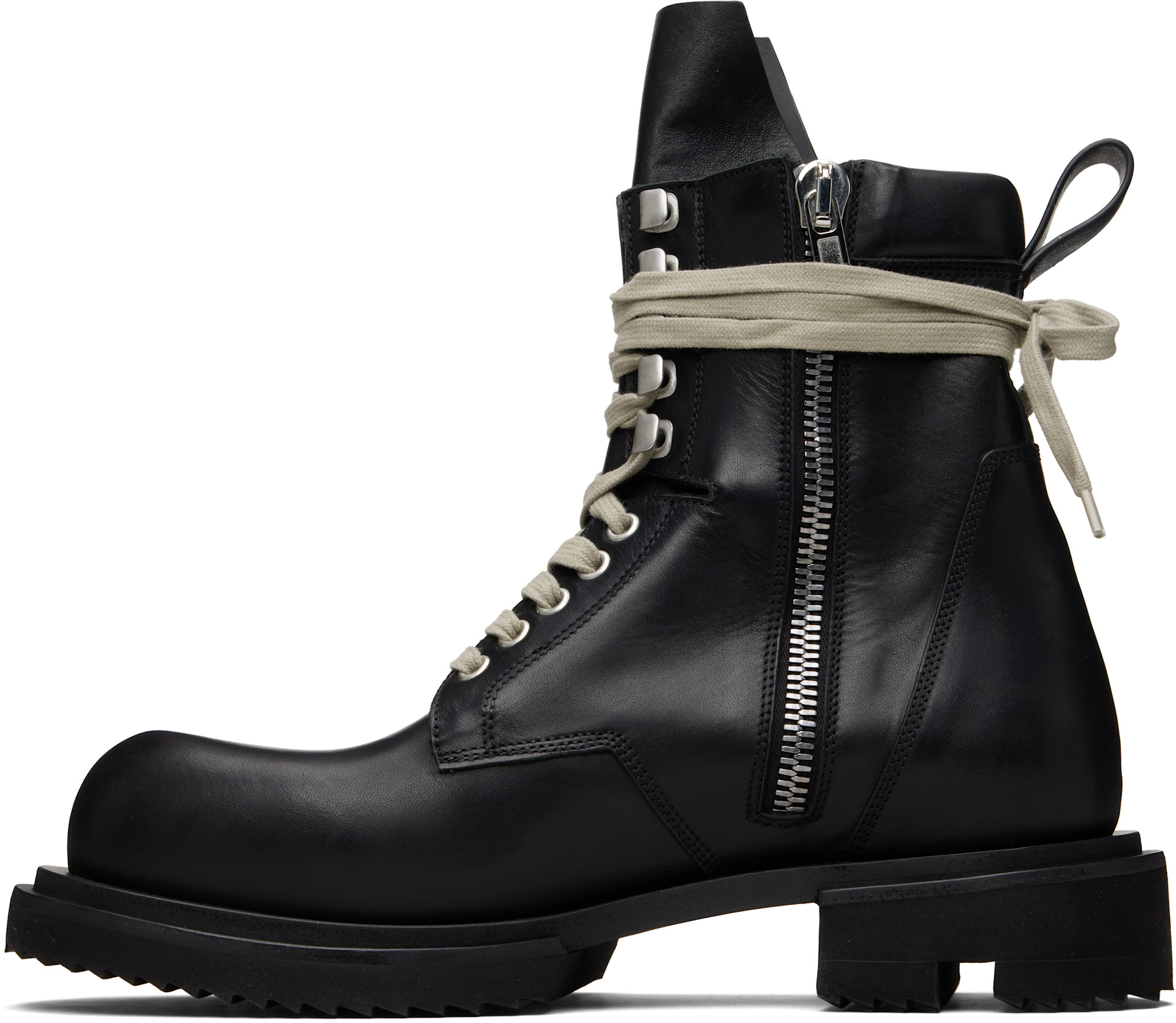 Rick Owens: Black Temple Low Army Gabe Boots | SSENSE