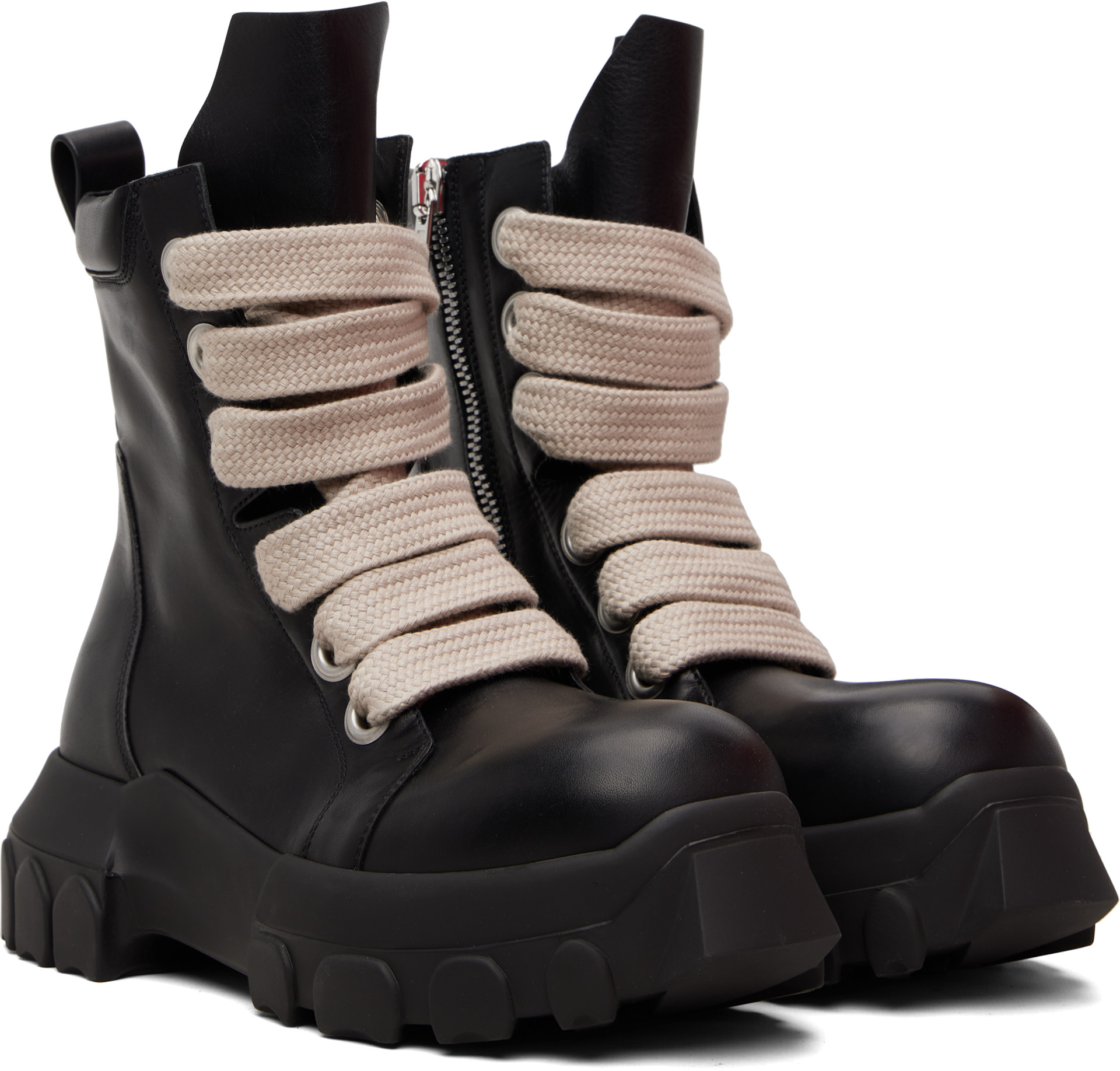 Rick Owens: ブラック Temple Jumbolace Army Bozo Tractor ブーツ