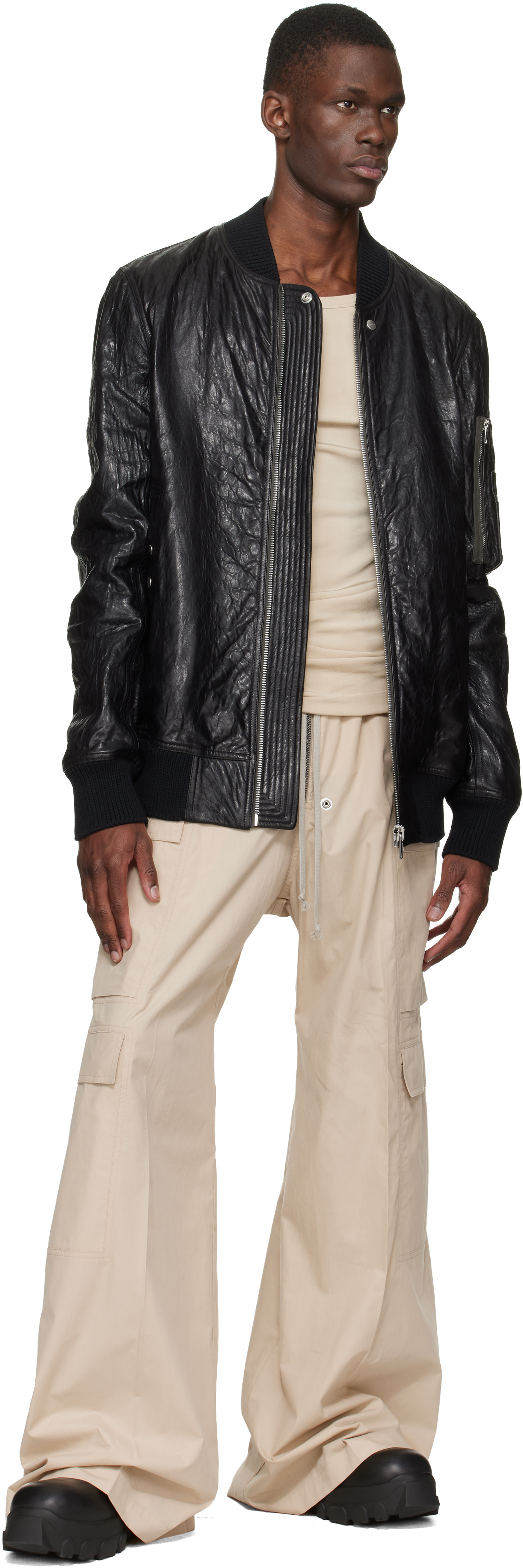 Rick Owens: ブラック Temple Jumbolace Army Bozo Tractor ブーツ