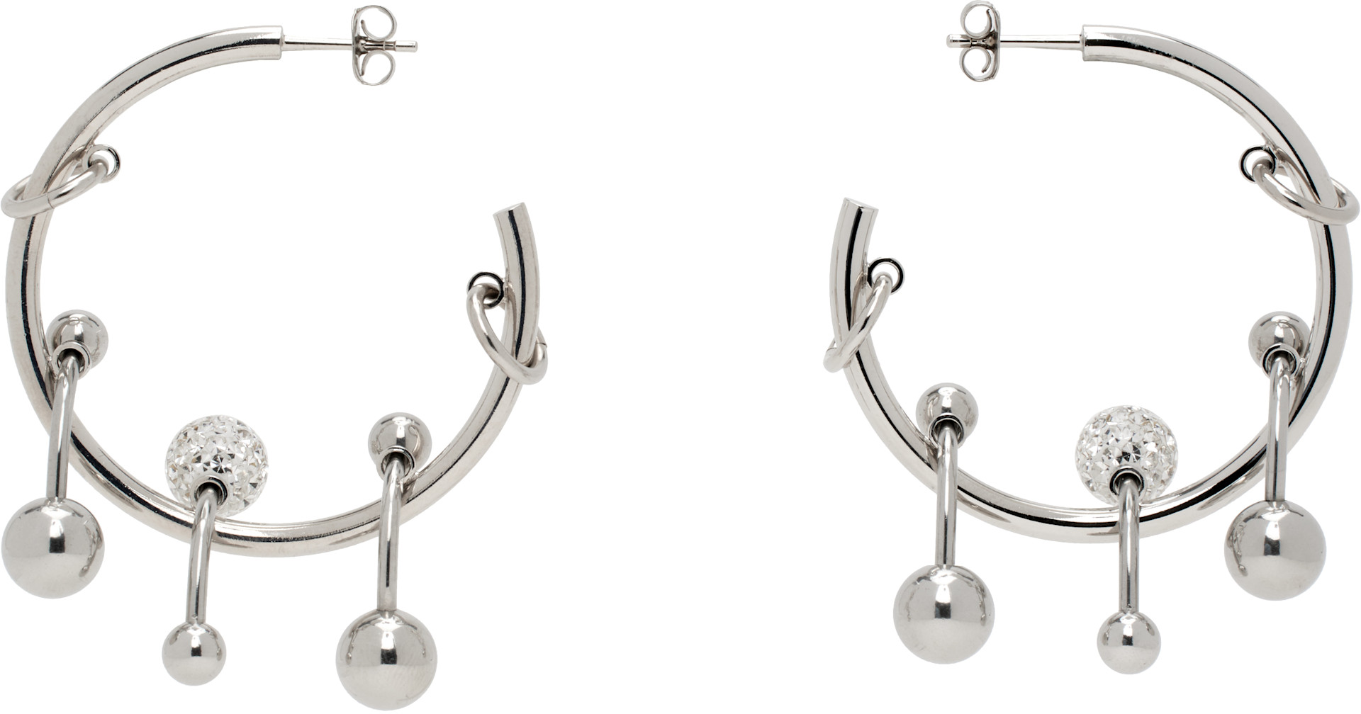 Justine Clenquet: Neve Crystal Earrings | SSENSE