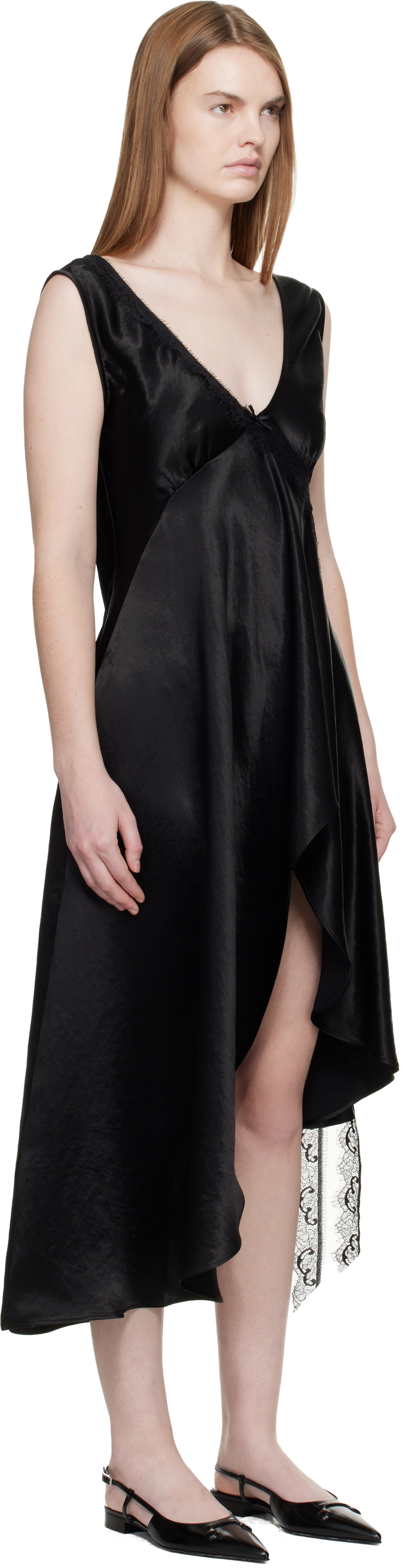 Collina Strada - Robe midi Tulip noire