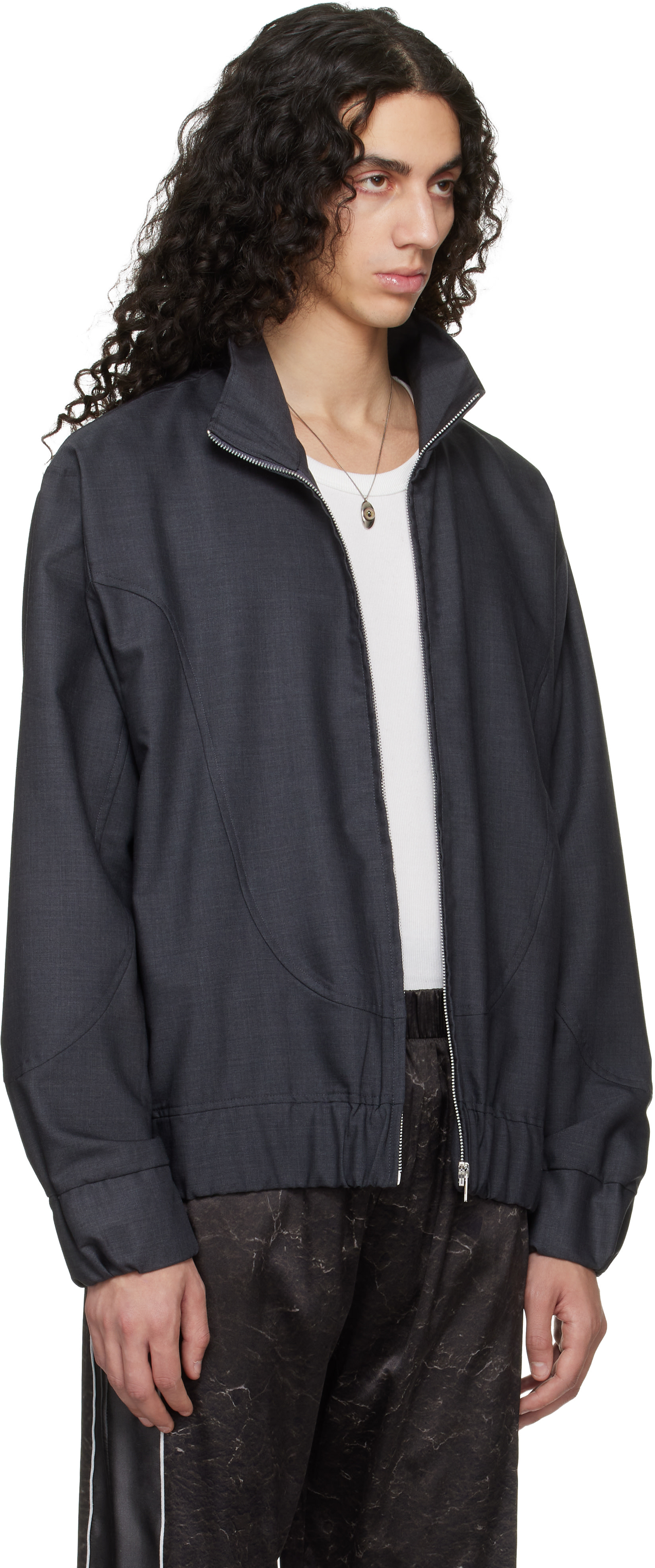 Serapis - Gray Wool Track Jacket