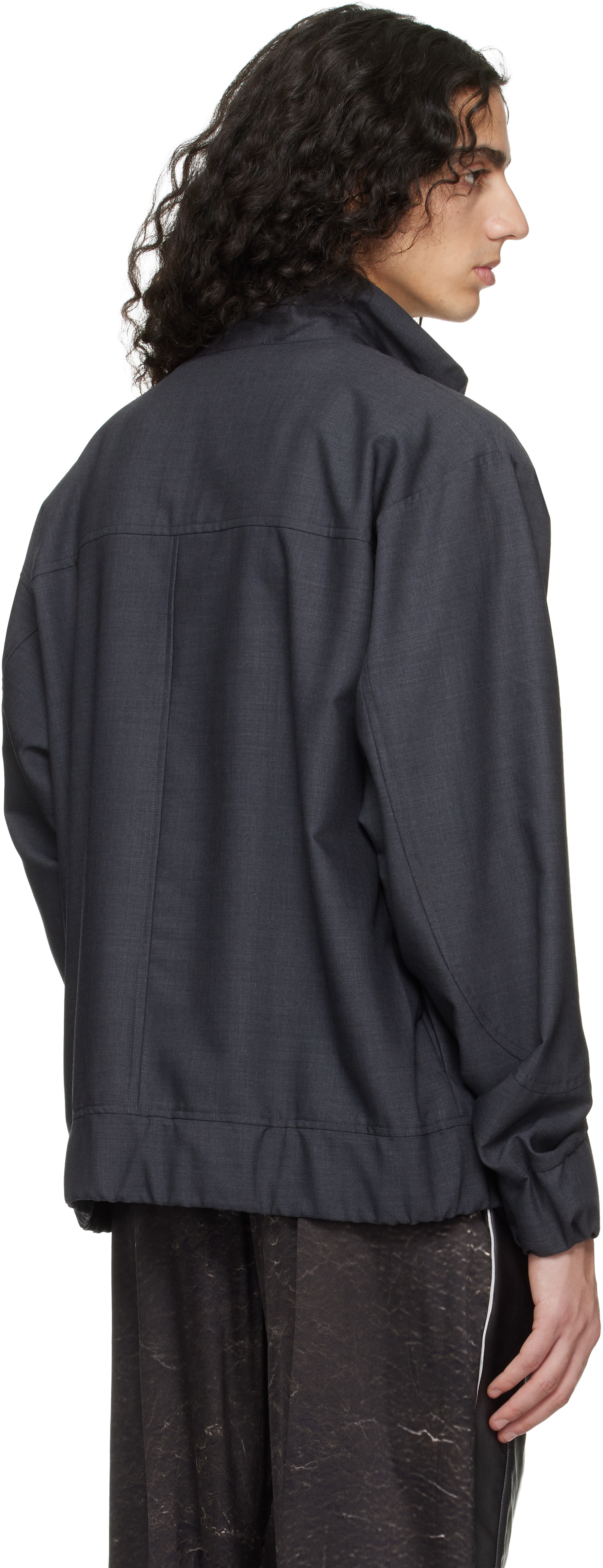 Serapis - Gray Wool Track Jacket