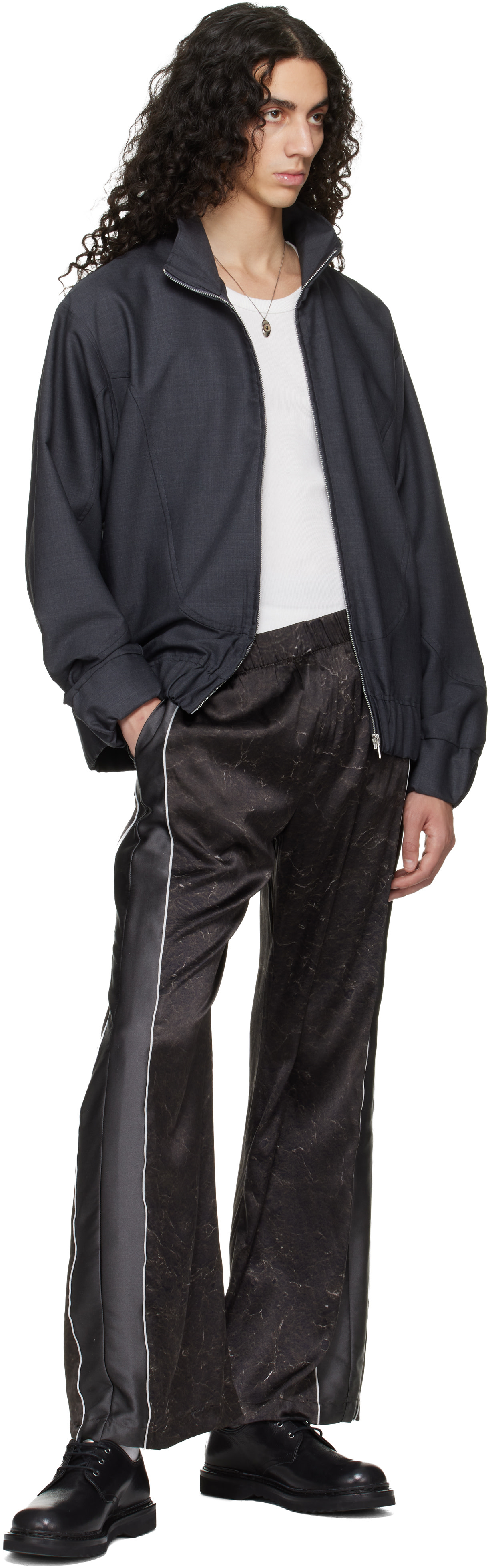 Serapis - Gray Wool Track Jacket