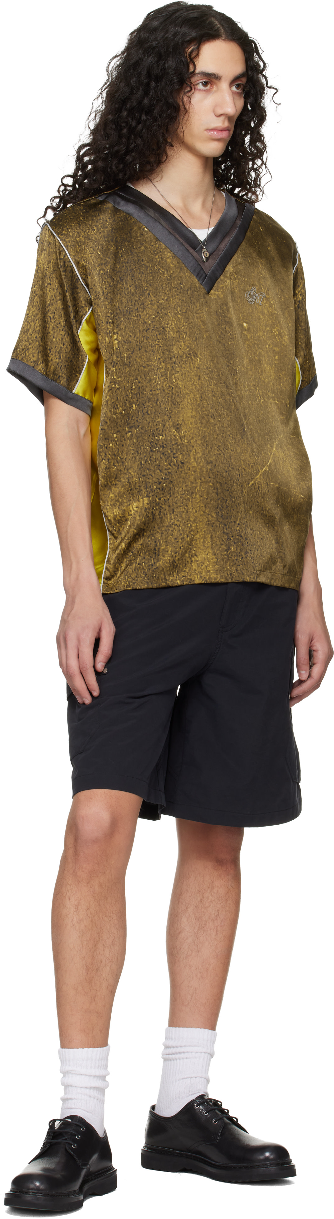 Serapis - Short cargo Riveted noir en nylon