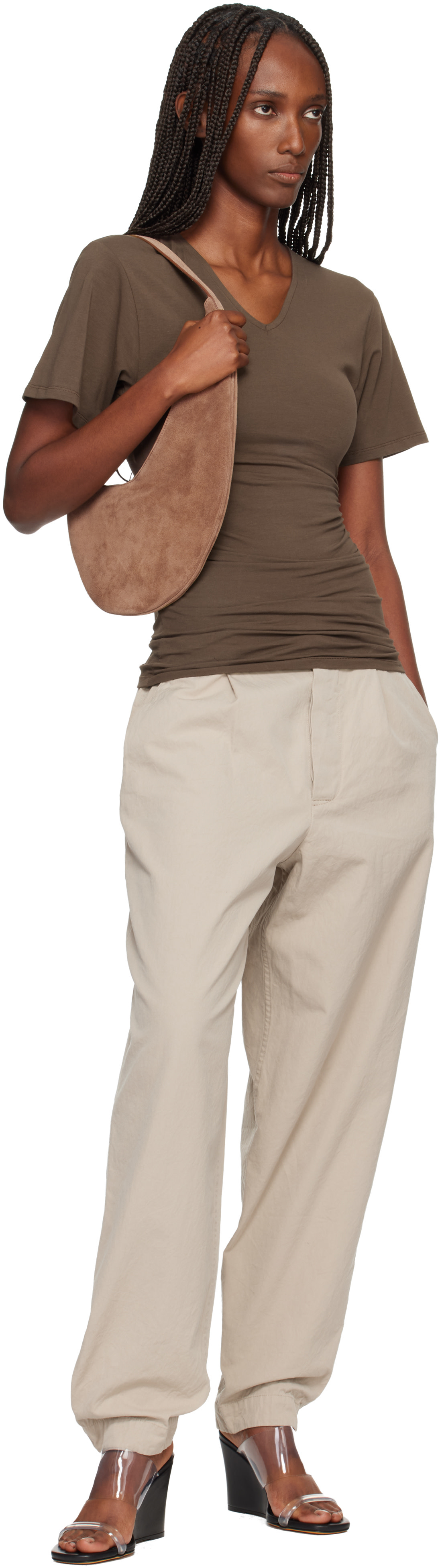 Aesther Ekme - Mini sac Lune brun clair