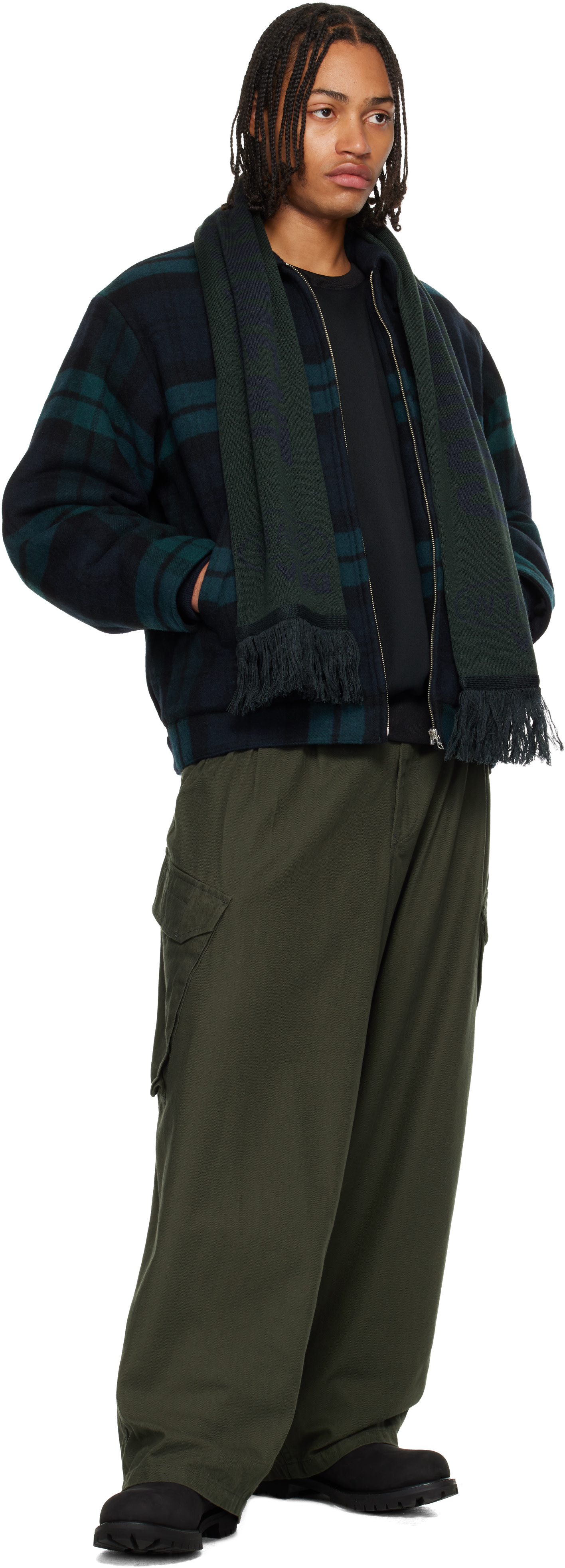 WTAPS: Green & Blue Wrecker Jacket | SSENSE