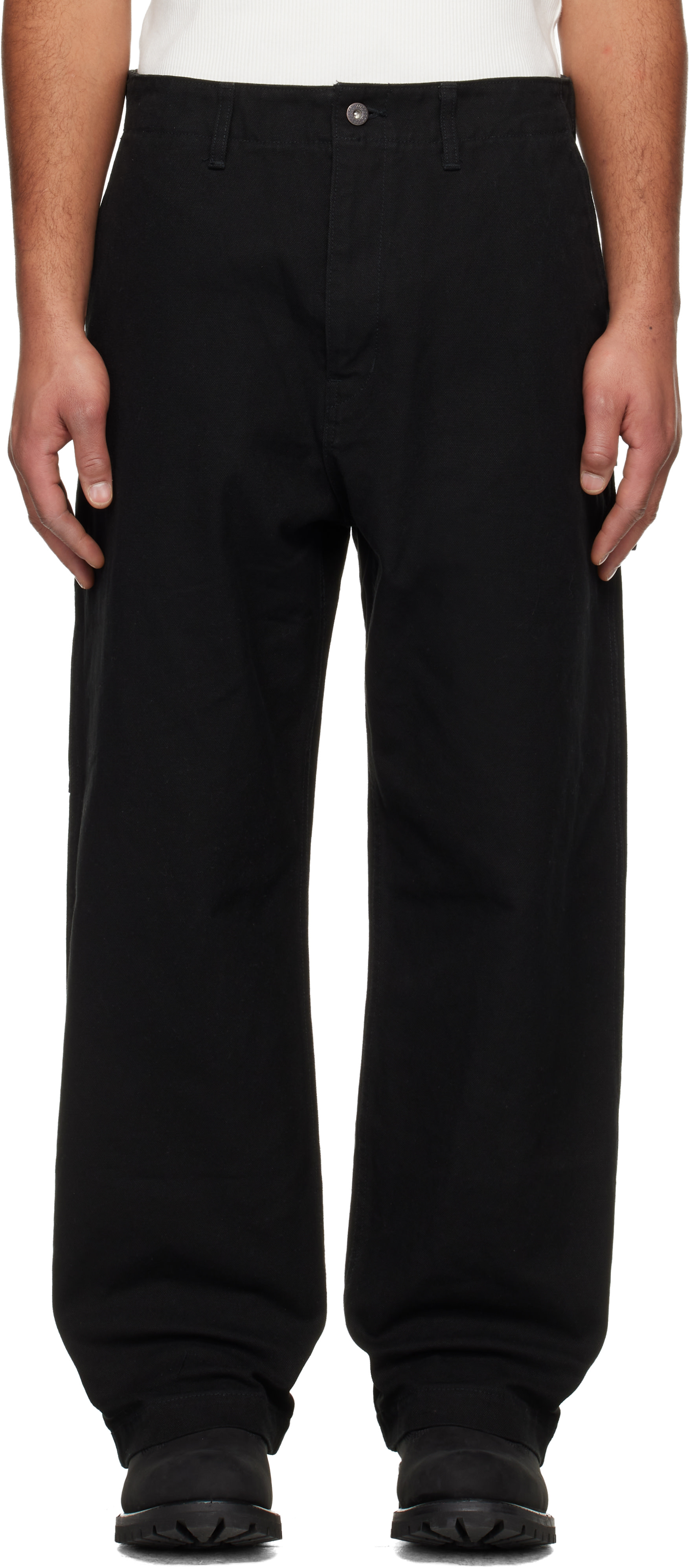 WTAPS: Black Canvas Trousers | SSENSE