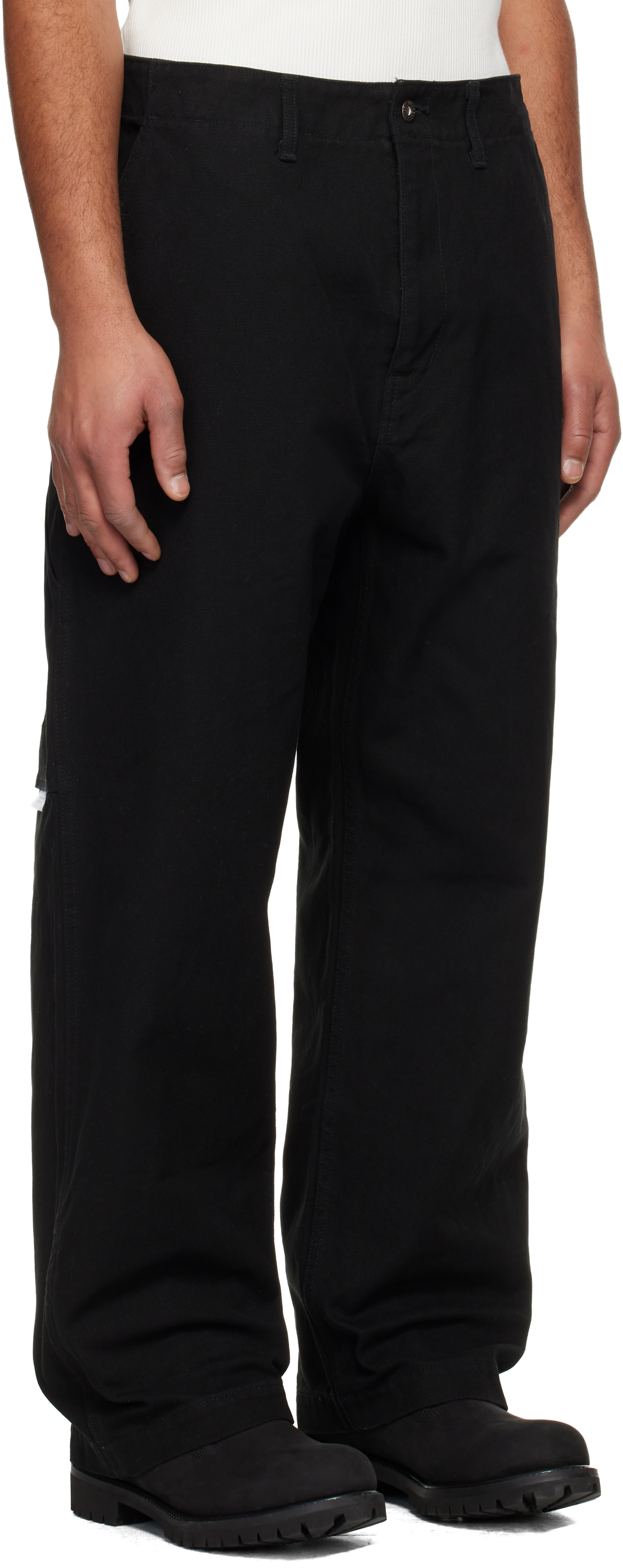 WTAPS: Black Canvas Trousers | SSENSE