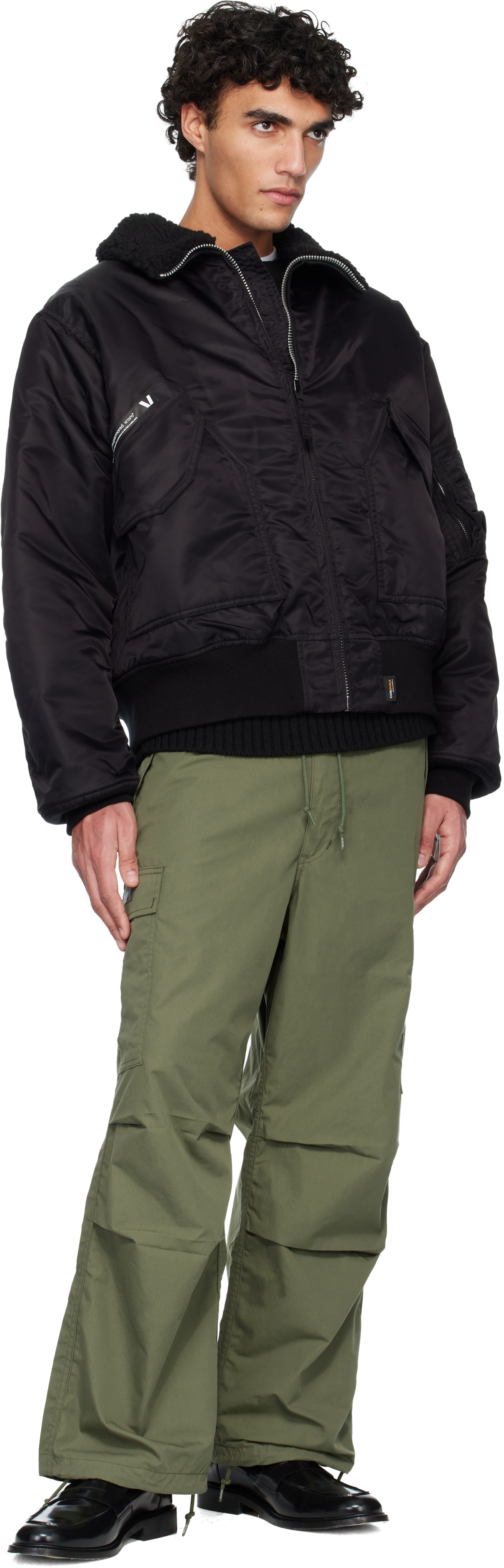 WTAPS TROUSERS NYCO.RIPSTOP カーゴパンツ L WTAPS: カーキ Nyco Weather カーゴパンツ | SSENSE 日本