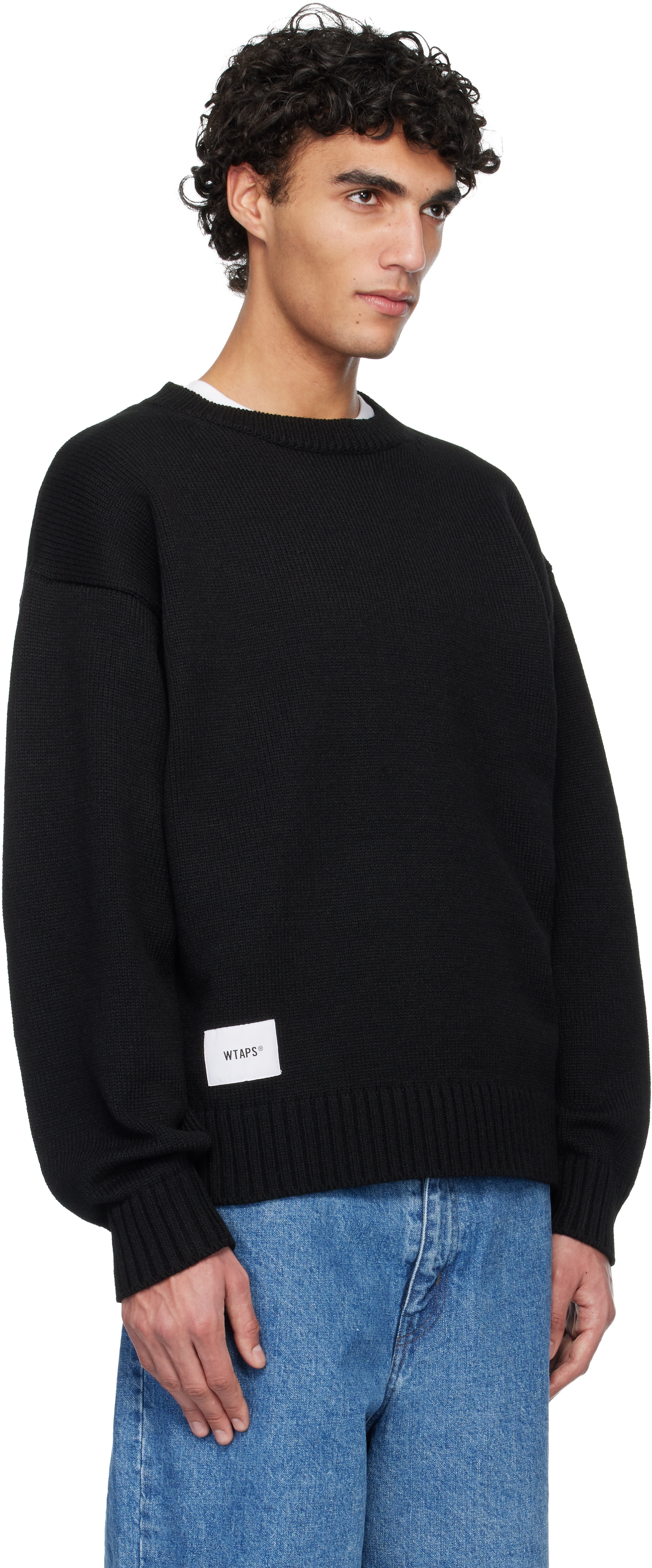 WTAPS: Black AFA Crewneck | SSENSE