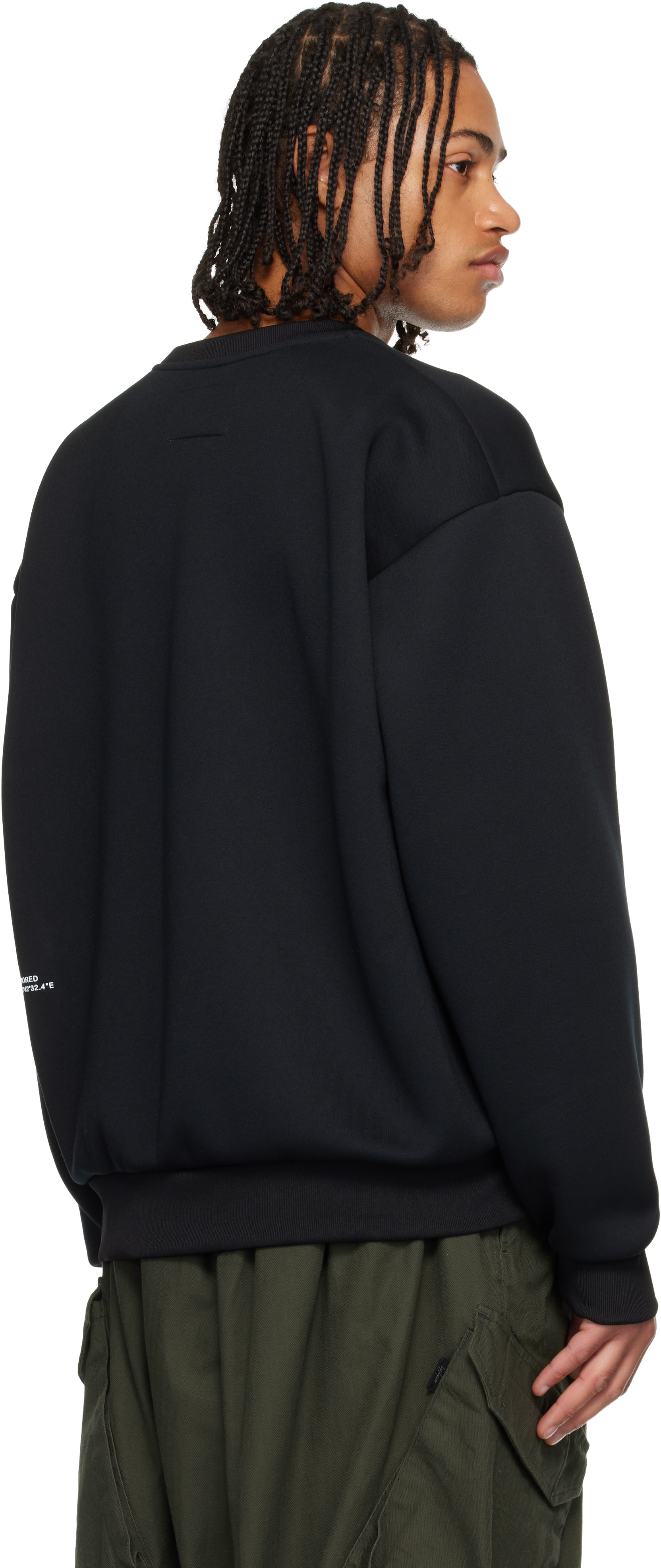 WTAPS: Black Wound Sweatshirt | SSENSE