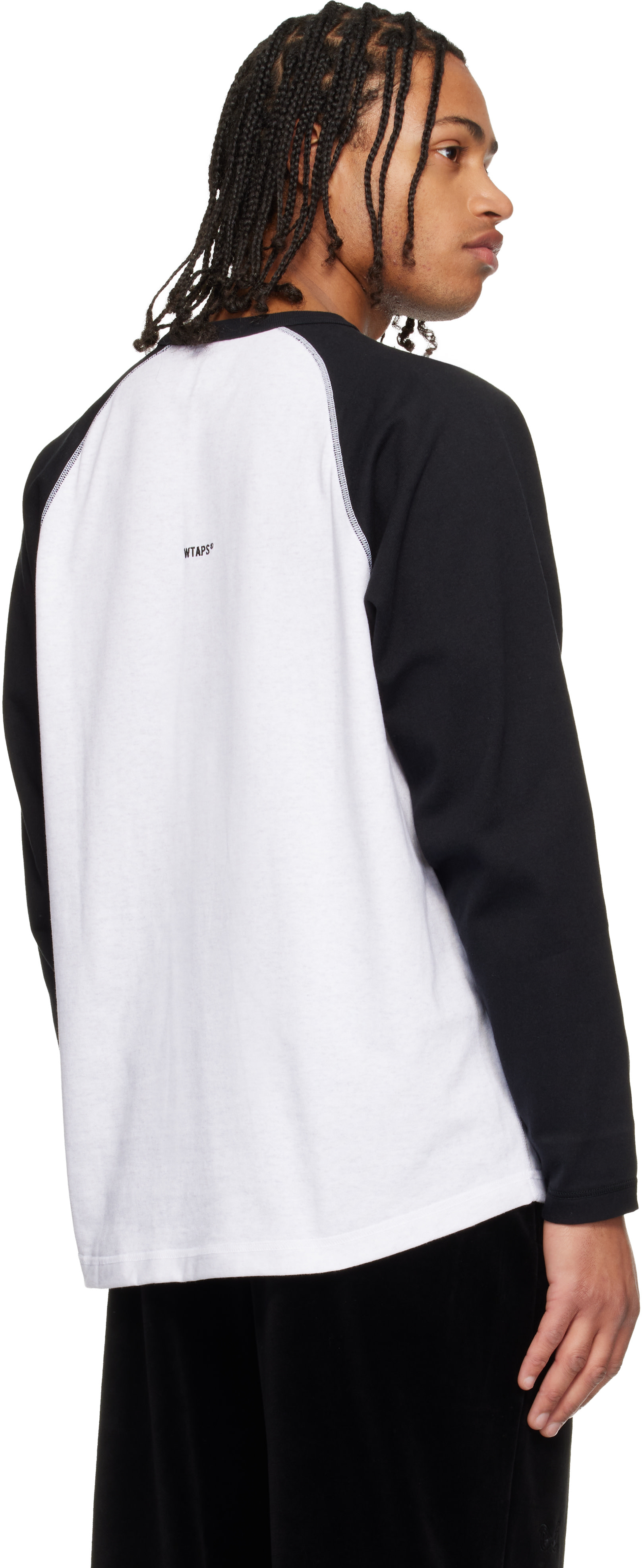 WTAPS: Black & Gray Ian LS T-shirt | SSENSE Canada