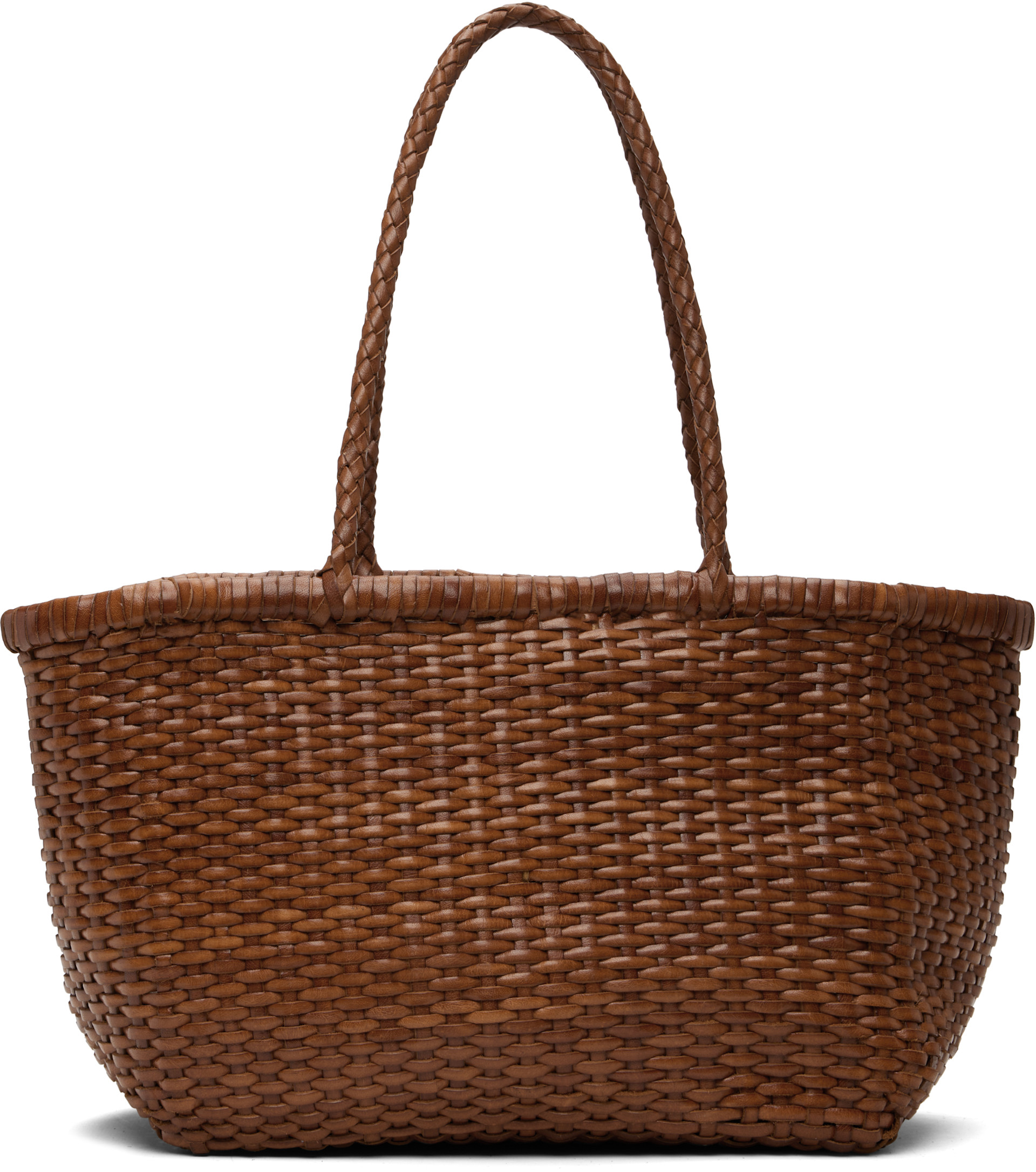 Dragon Diffusion: Tan Basket Weave Small Tote | SSENSE Canada