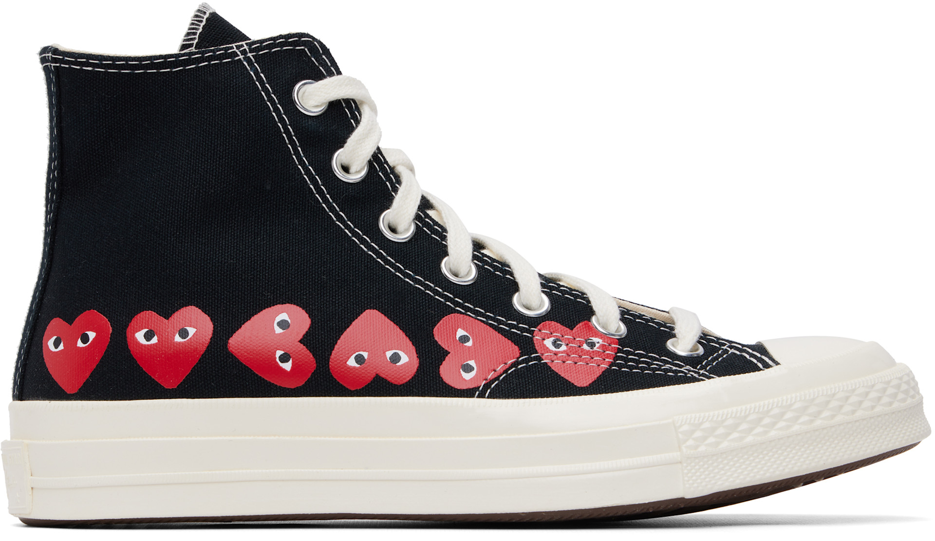 COMME des GARÇONS PLAY: Black Converse Edition Chuck 70 Multi