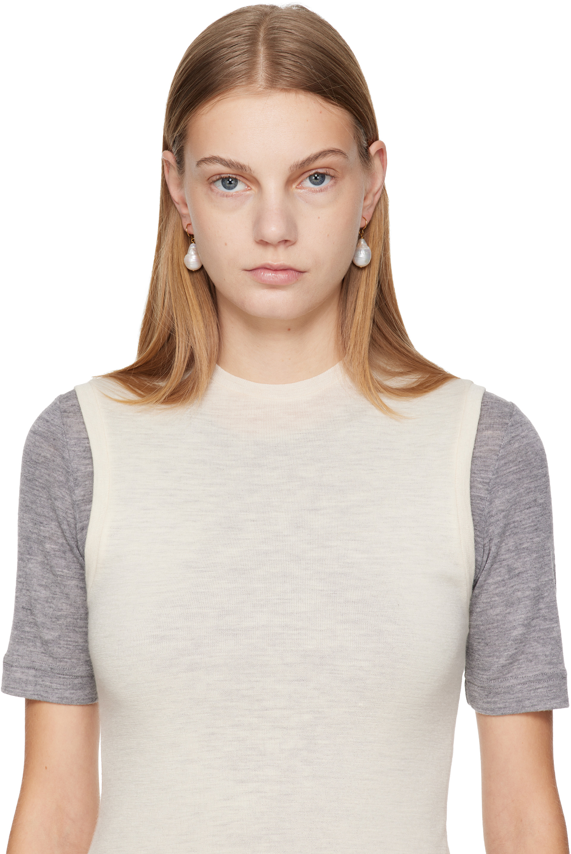 Jil Sander - Boucles d'oreilles à perle