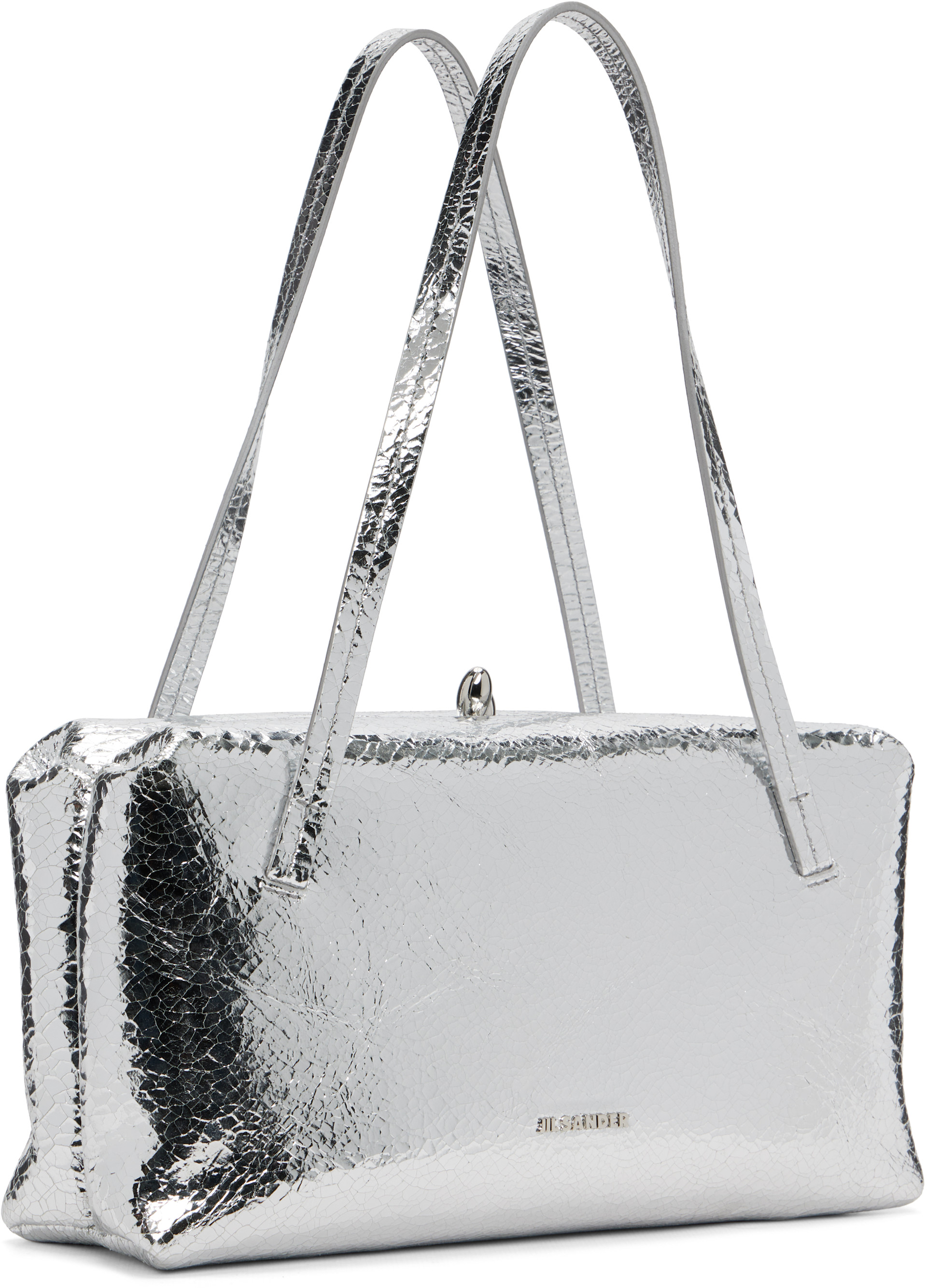 Jil Sander: Silver Goji Pillow Small Bag | SSENSE