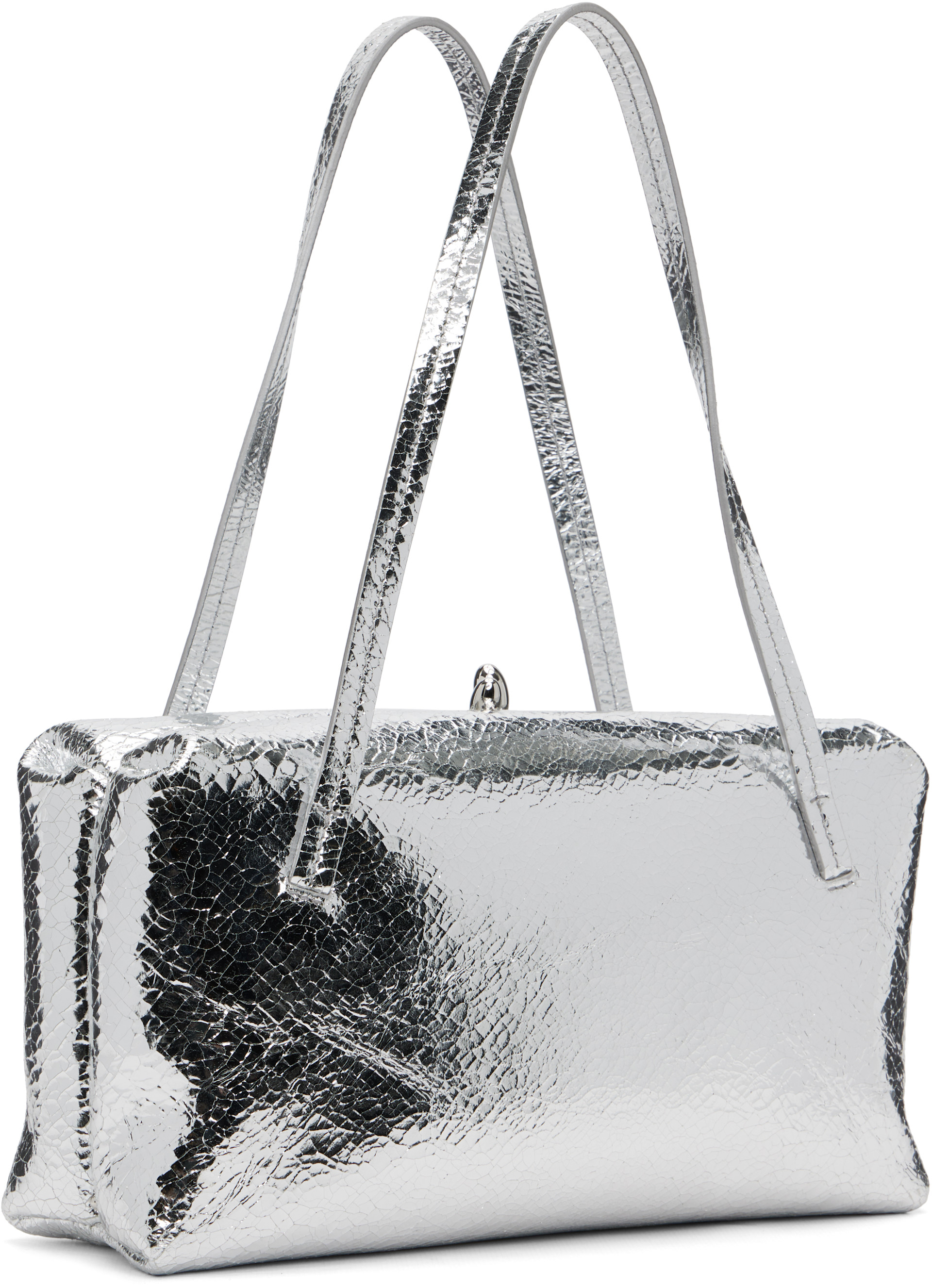 Jil Sander: Silver Goji Pillow Small Bag | SSENSE