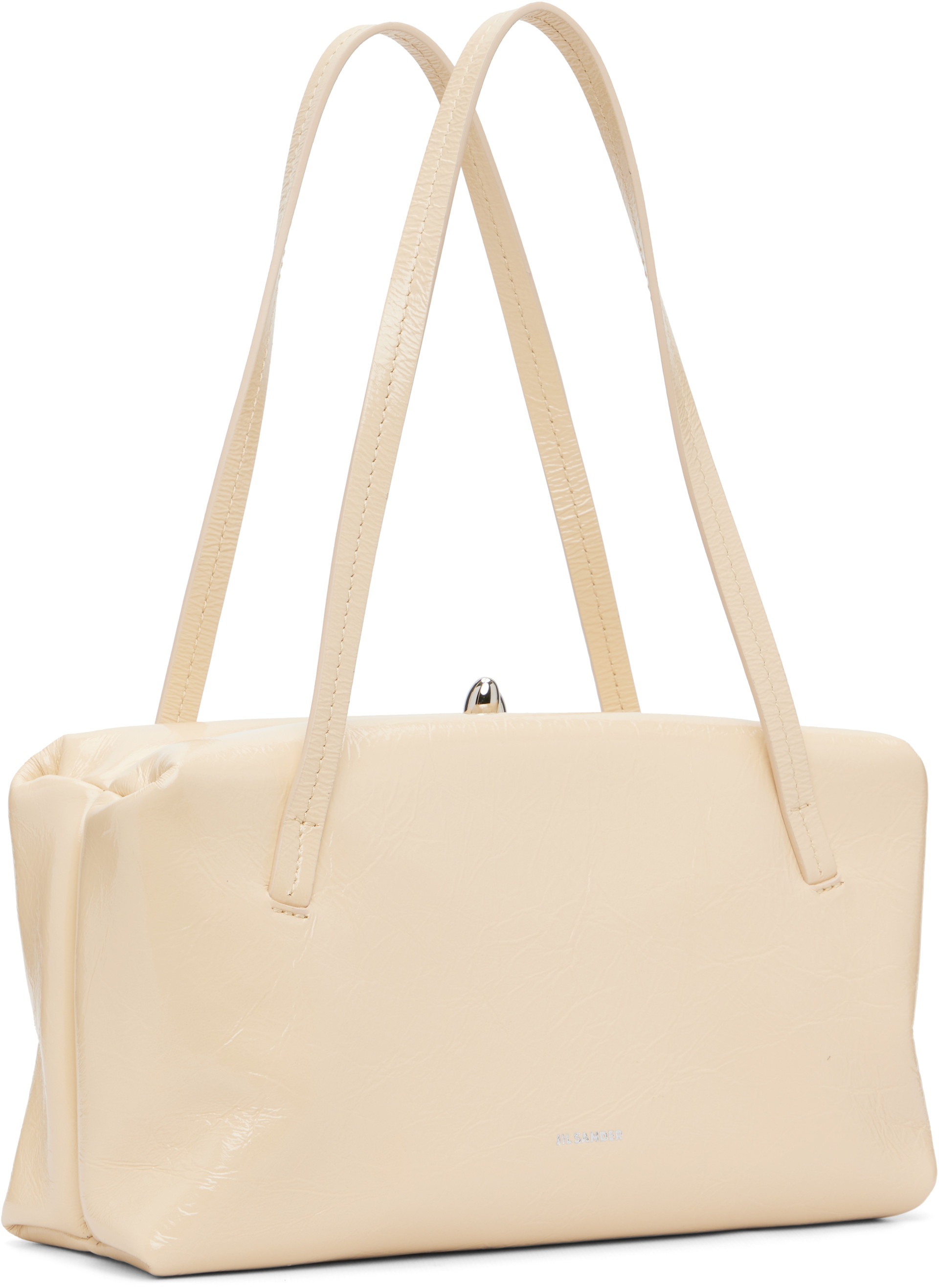 Jil Sander - Petit sac structuré Goji blanc cassé