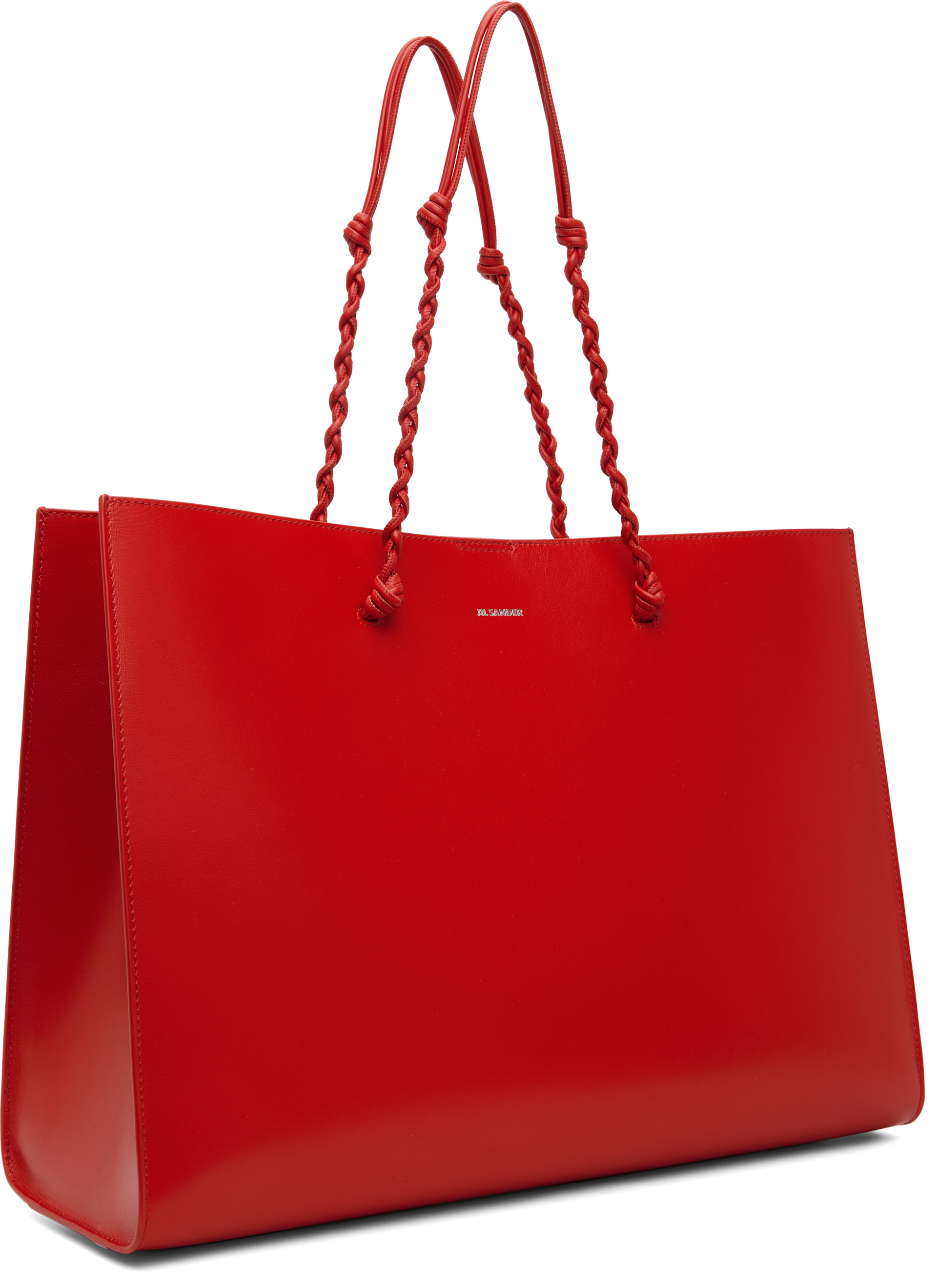 Jil Sander: レッド Tangle Shopping EW トートバッグ | SSENSE 日本