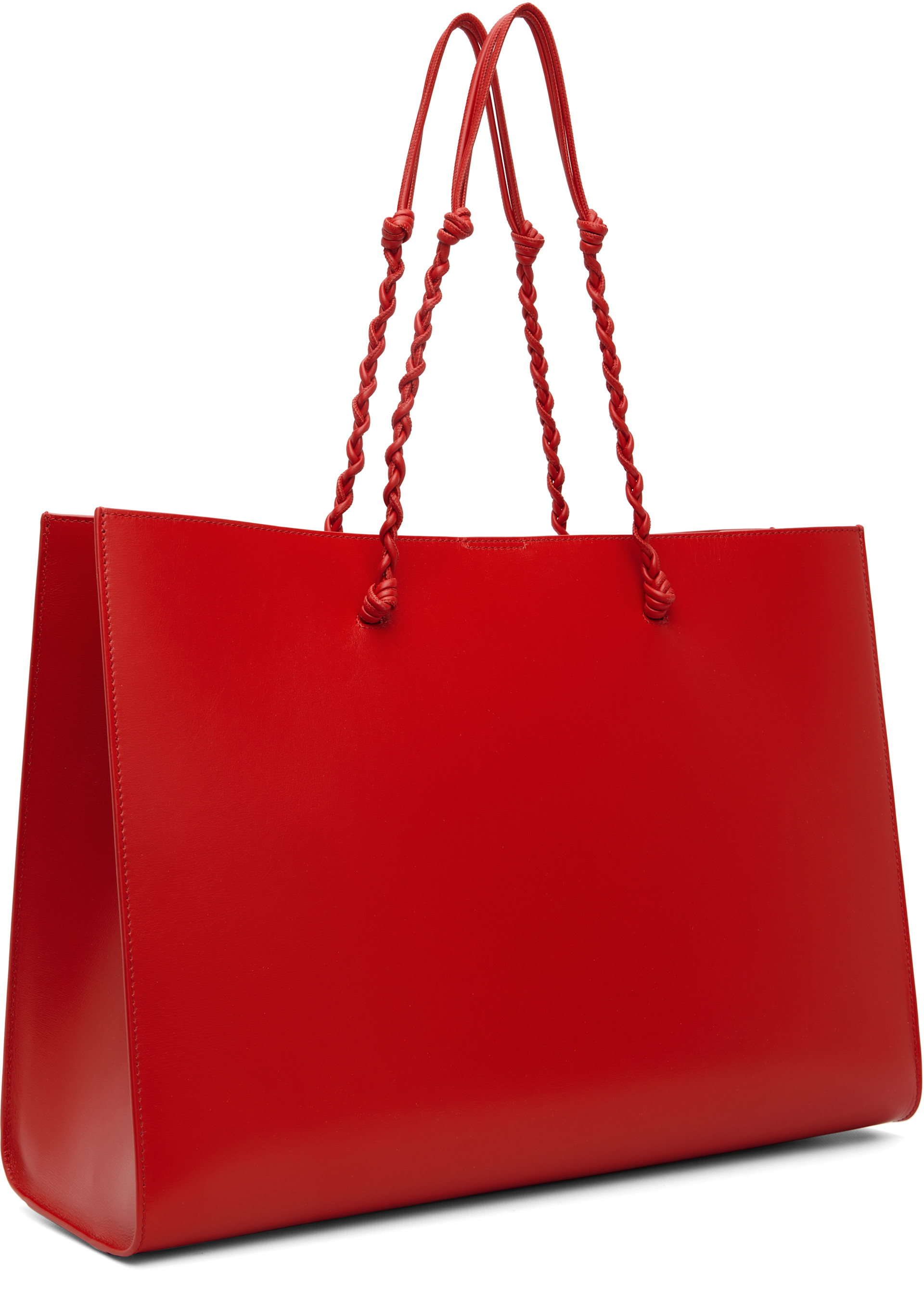 Jil Sander: Red Tangle Shopping EW Tote | SSENSE