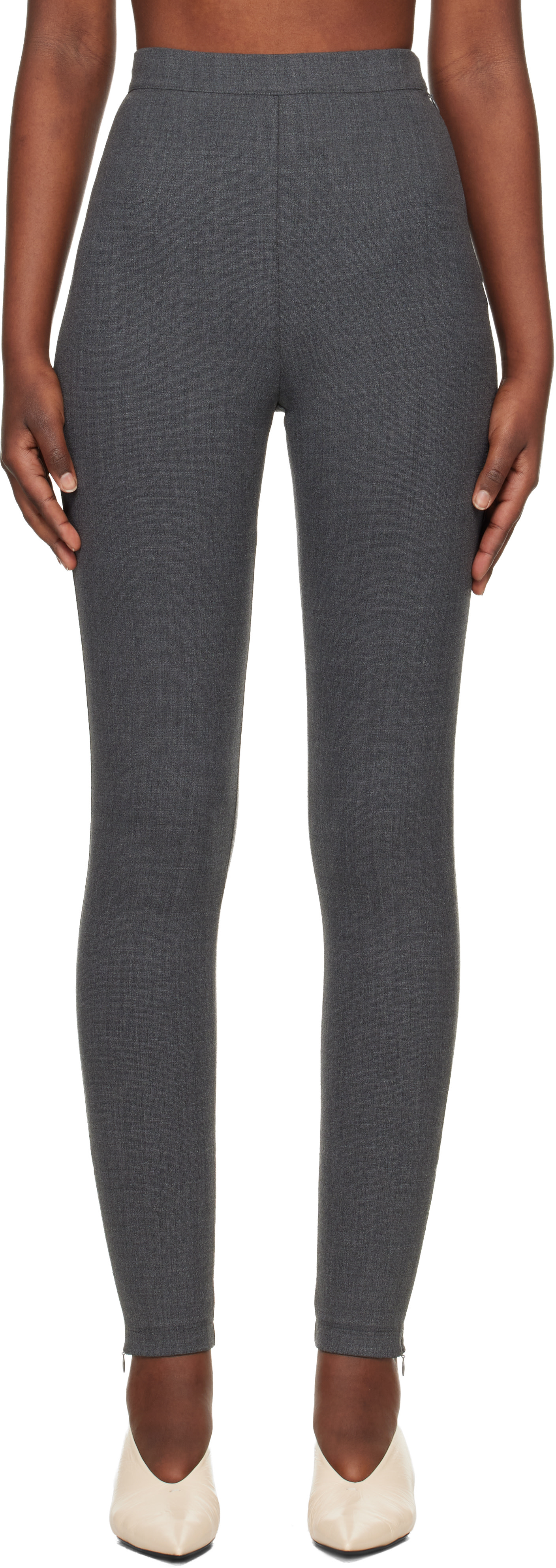 Jil Sander - Legging de style pantalon gris