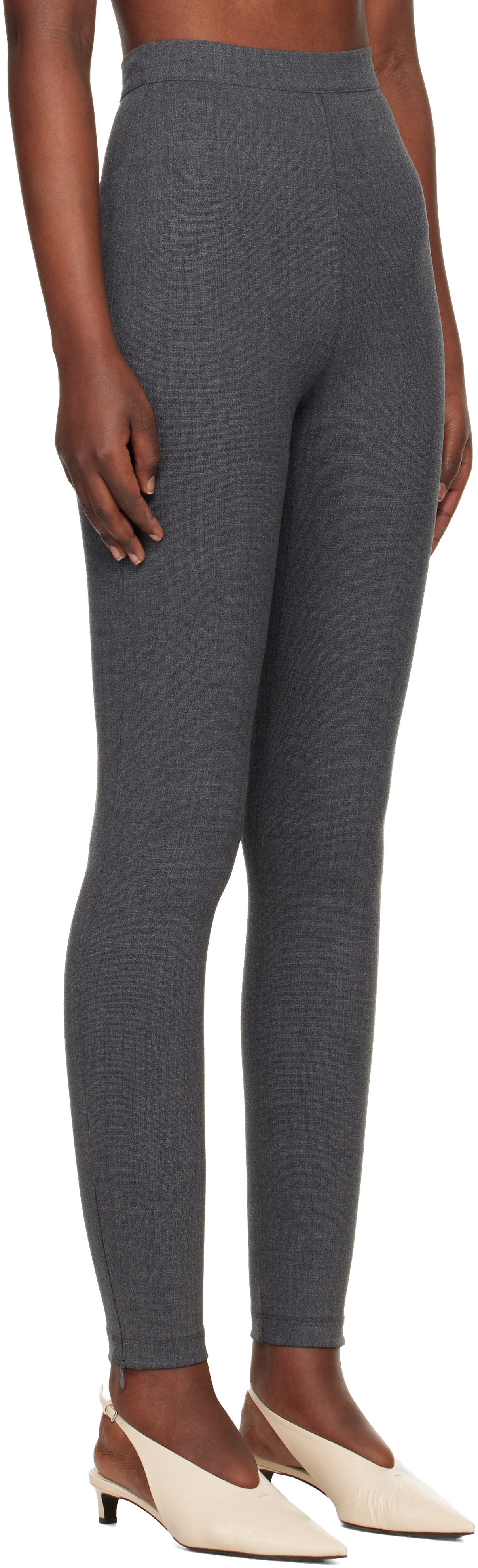 Jil Sander - Legging de style pantalon gris