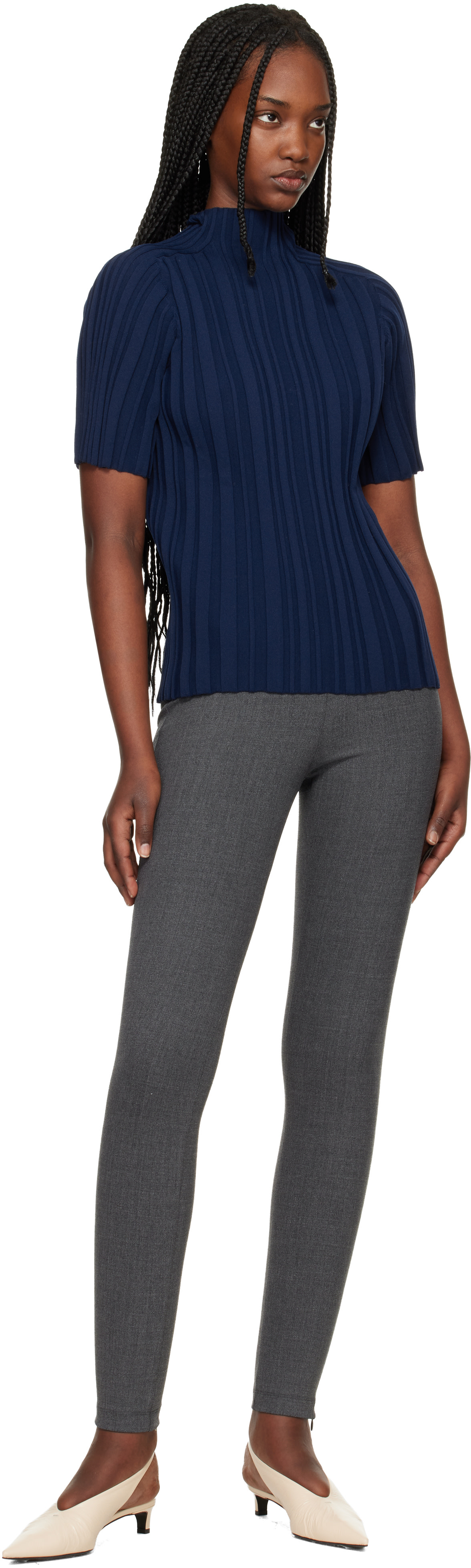 Jil Sander - Legging de style pantalon gris