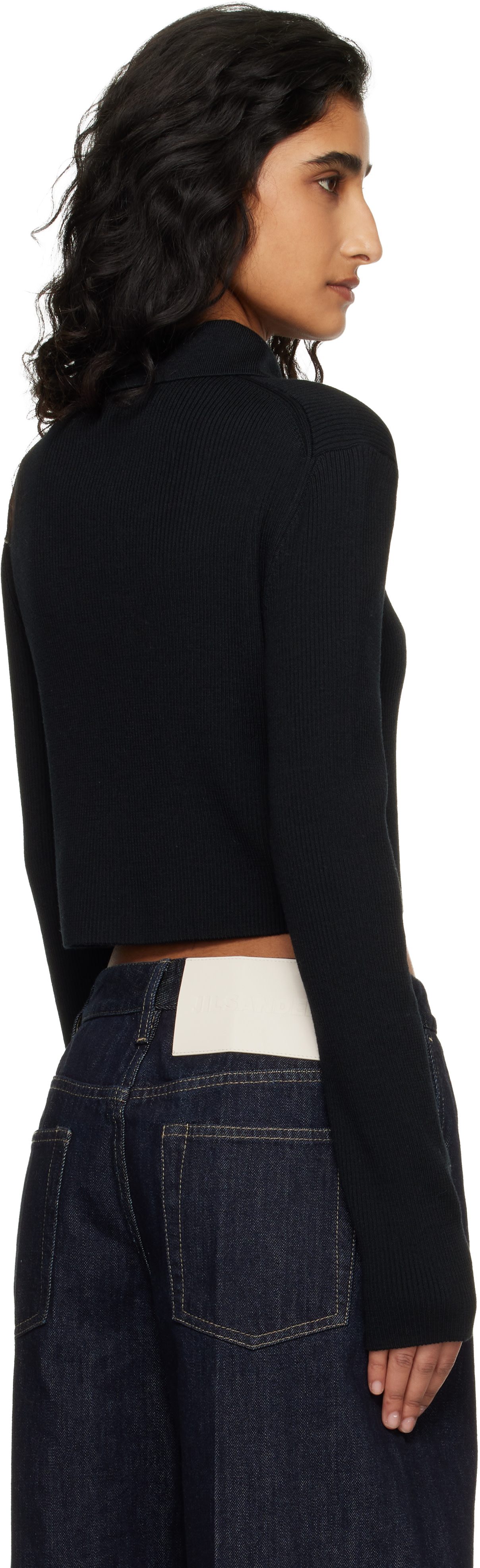 Jil Sander - Cardigan écourté noir