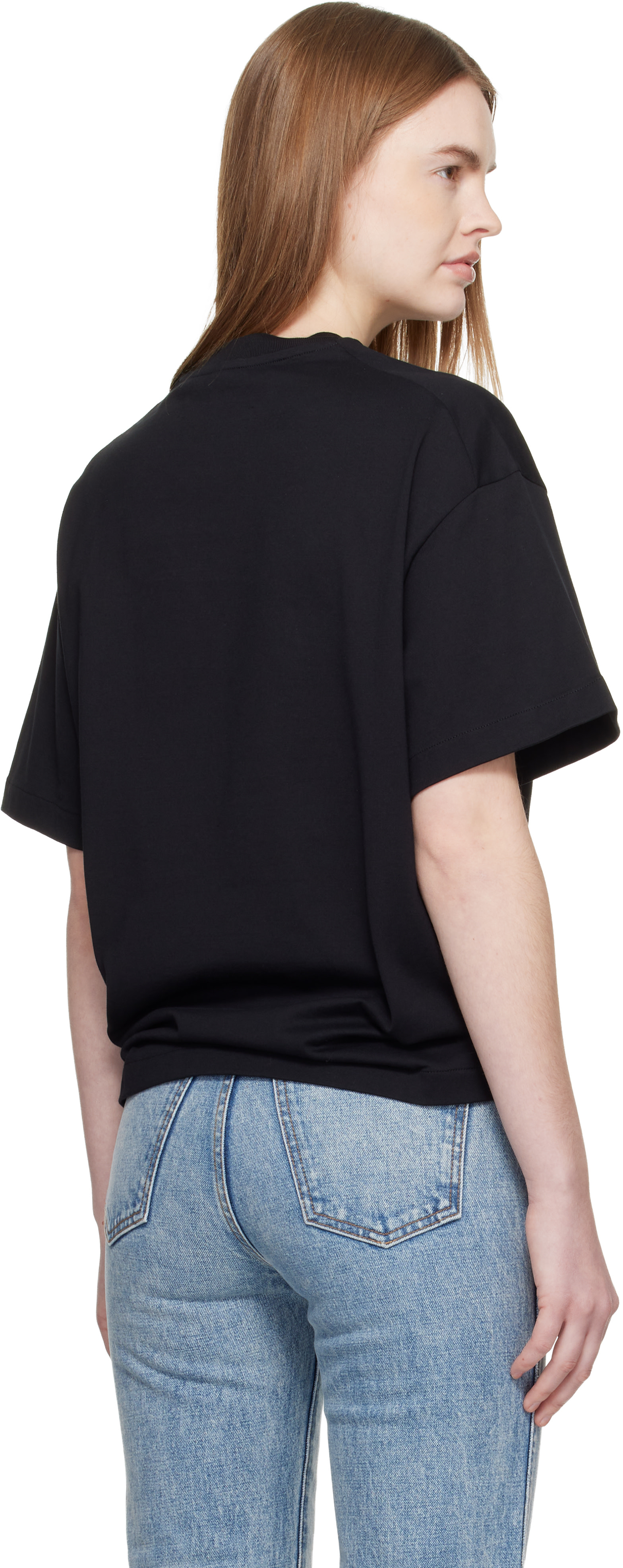 Jil Sander: Black Logo T-Shirt | SSENSE