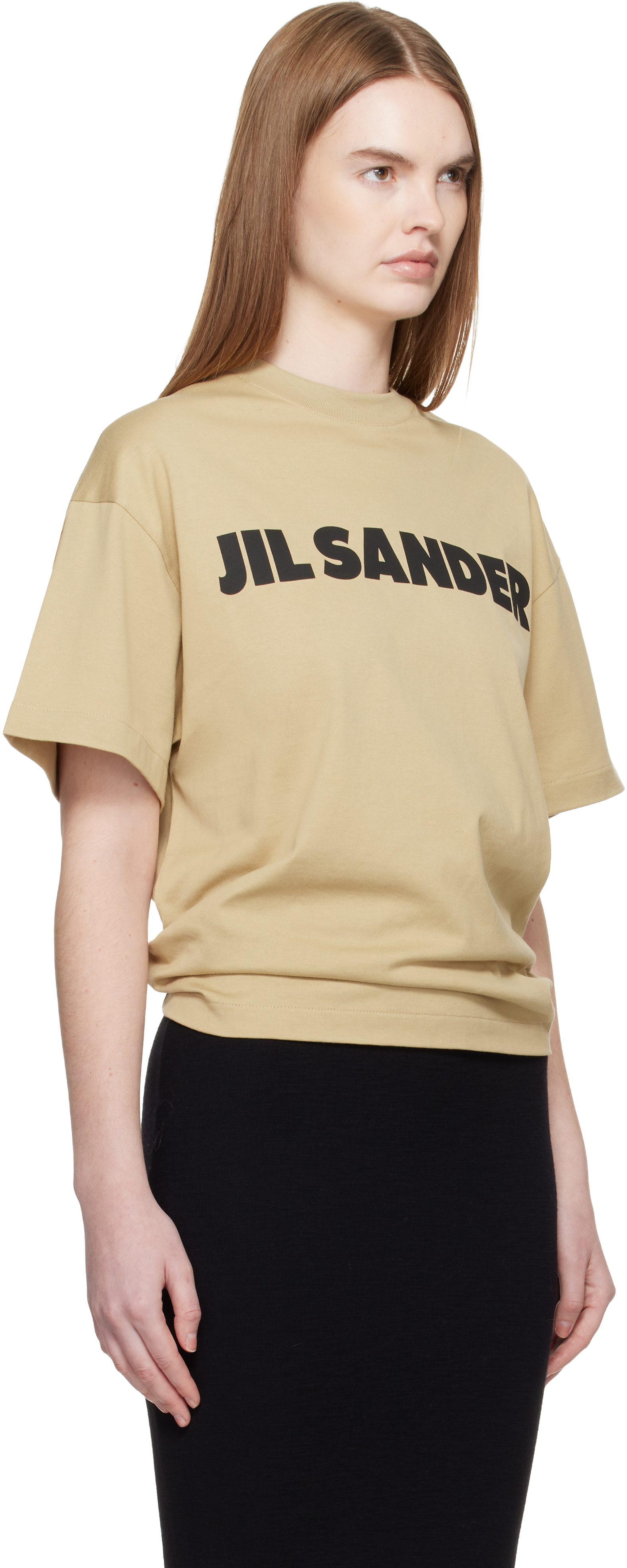 Jil Sander - T-shirt beige à logo