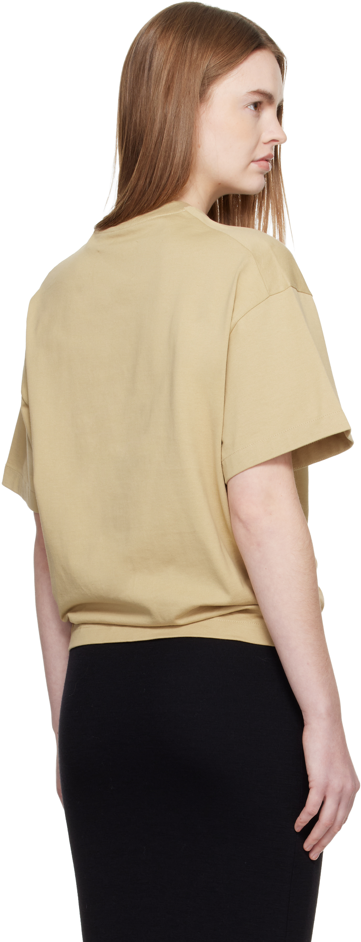 Jil Sander - T-shirt beige à logo