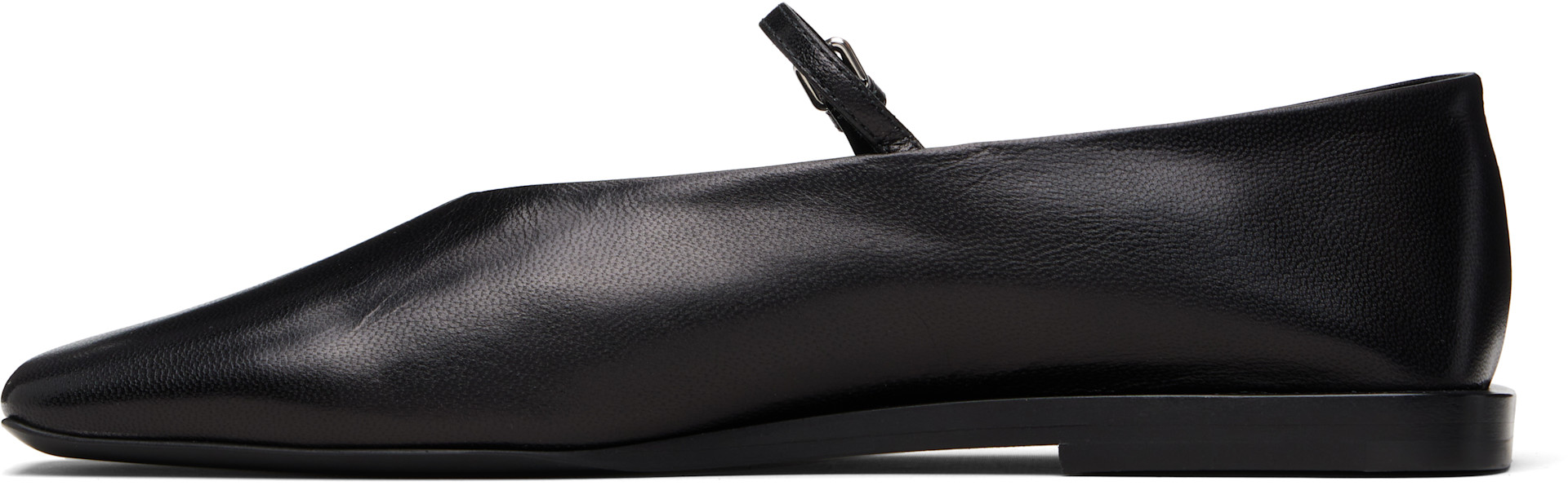Jil Sander - Ballerines noires à bride à boucle