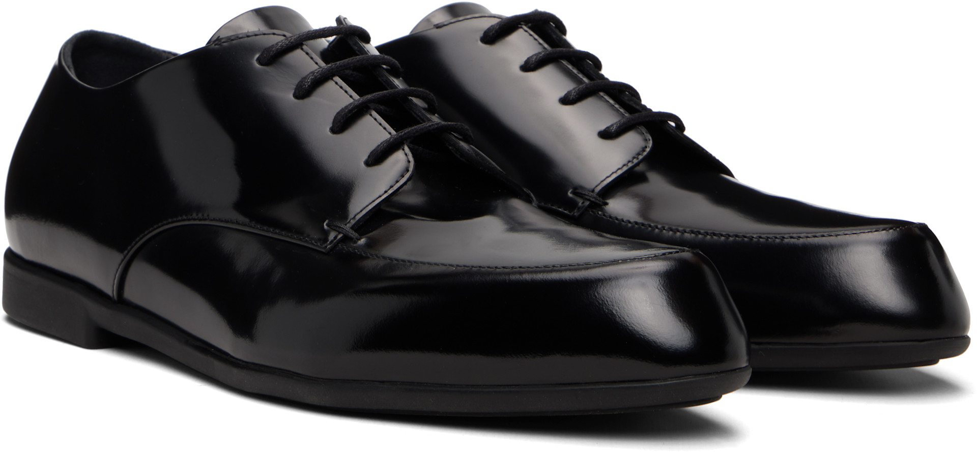 Jil Sander: Black Lace-Up Derbys | SSENSE