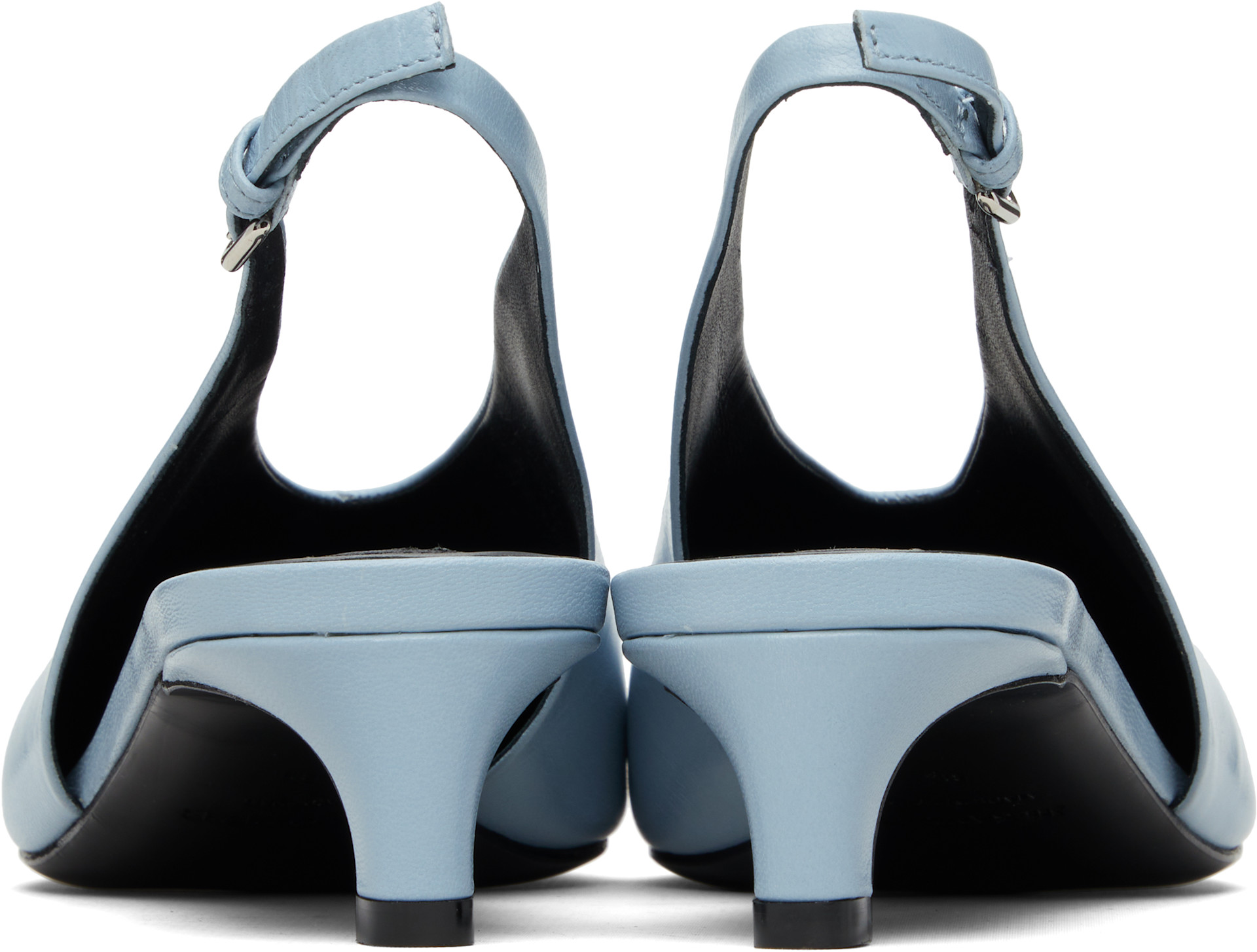 Jil Sander: Blue Slingback Heels | SSENSE