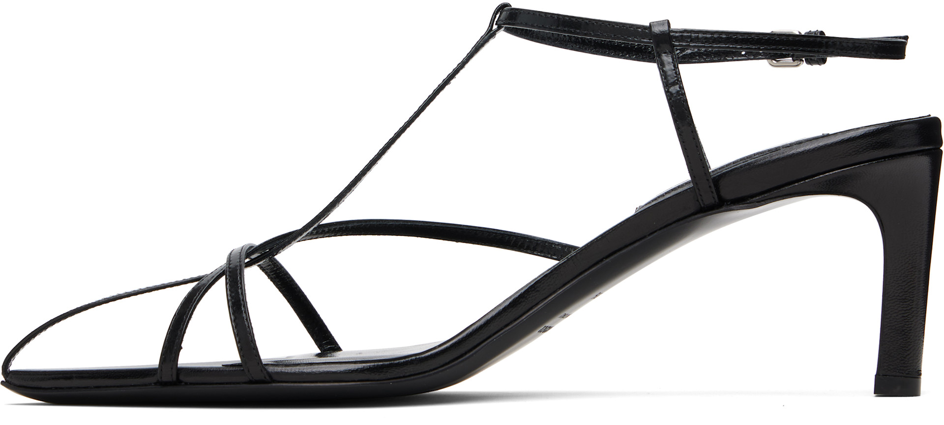【格安】JIL SANDER ブラックレザー ハイヒール 38 Jil Sander: ブラック Cage ヒールサンダル | SSENSE 日本