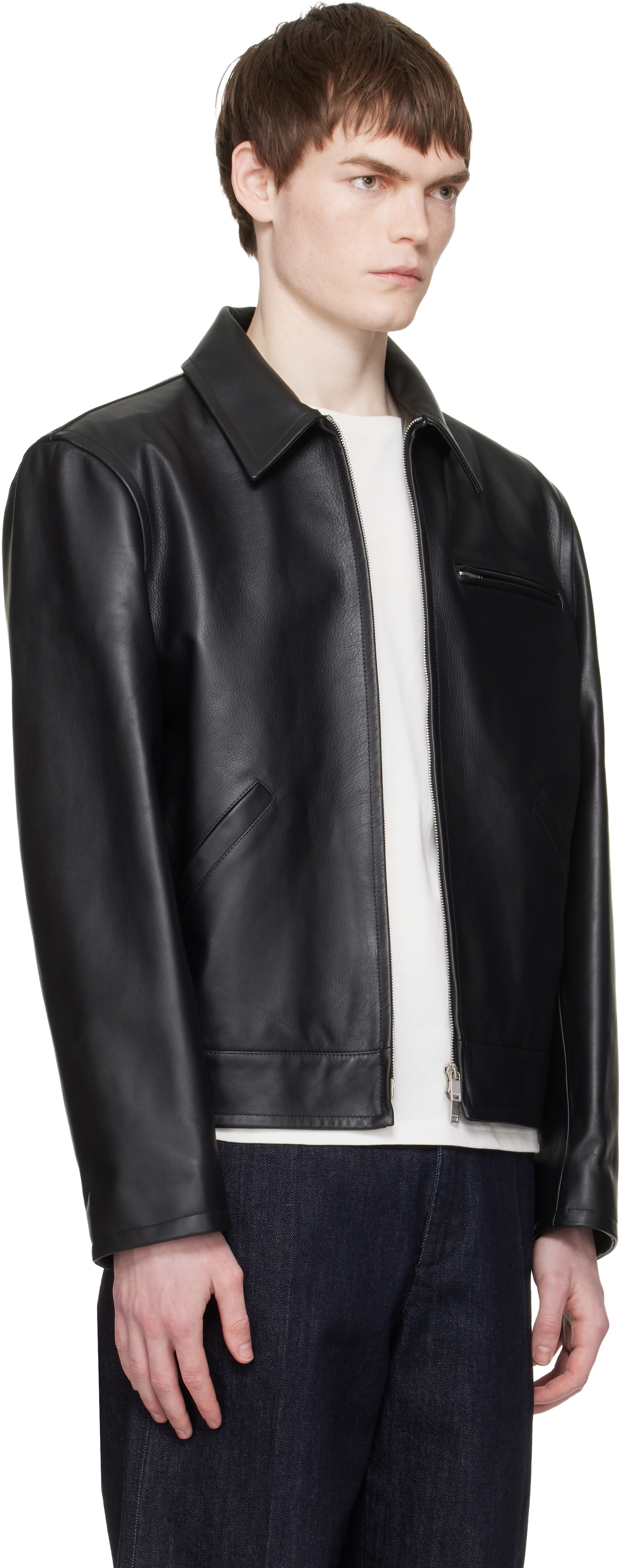 JIL SANDER レザーブルゾン　ダークブラウン　52 JIL SANDER（レザージャケット）のフリマアイテム一覧