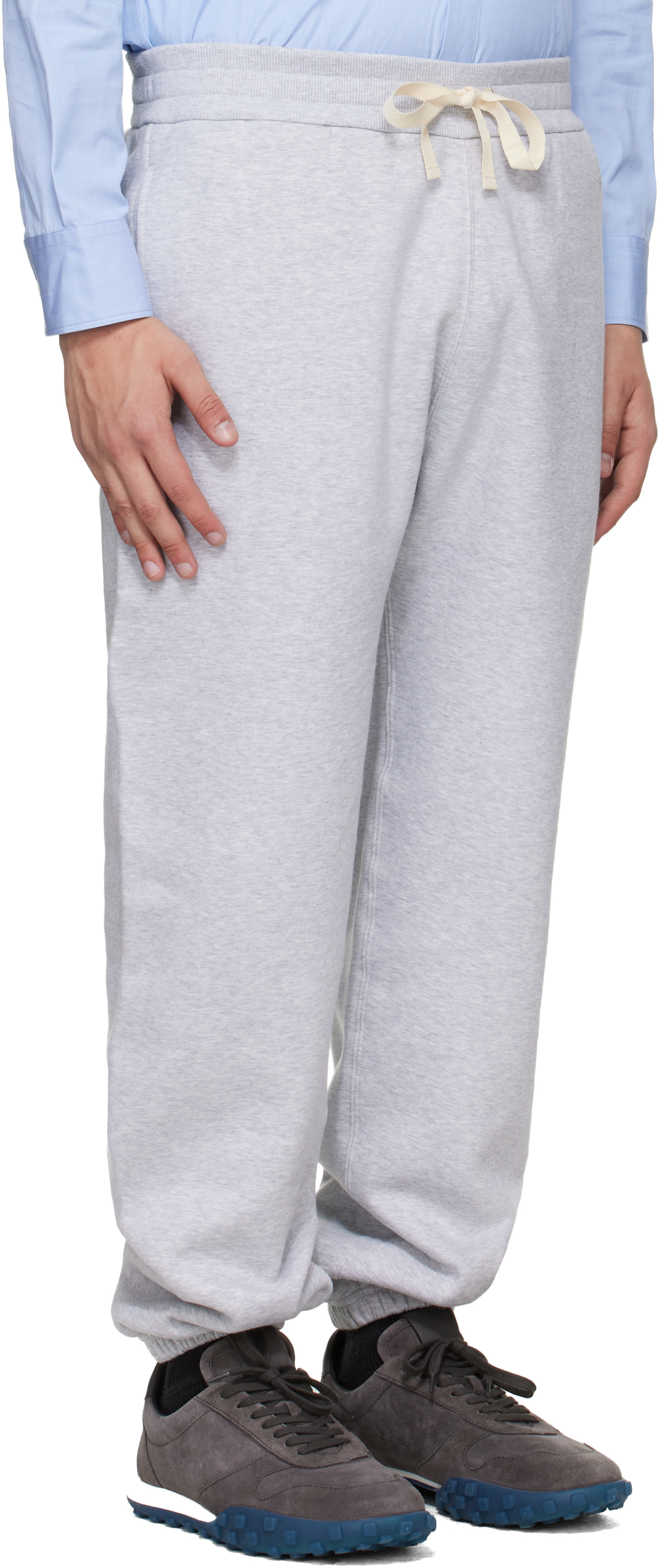Jil Sander - Gray Embroidered Logo Fleece Sweatpants